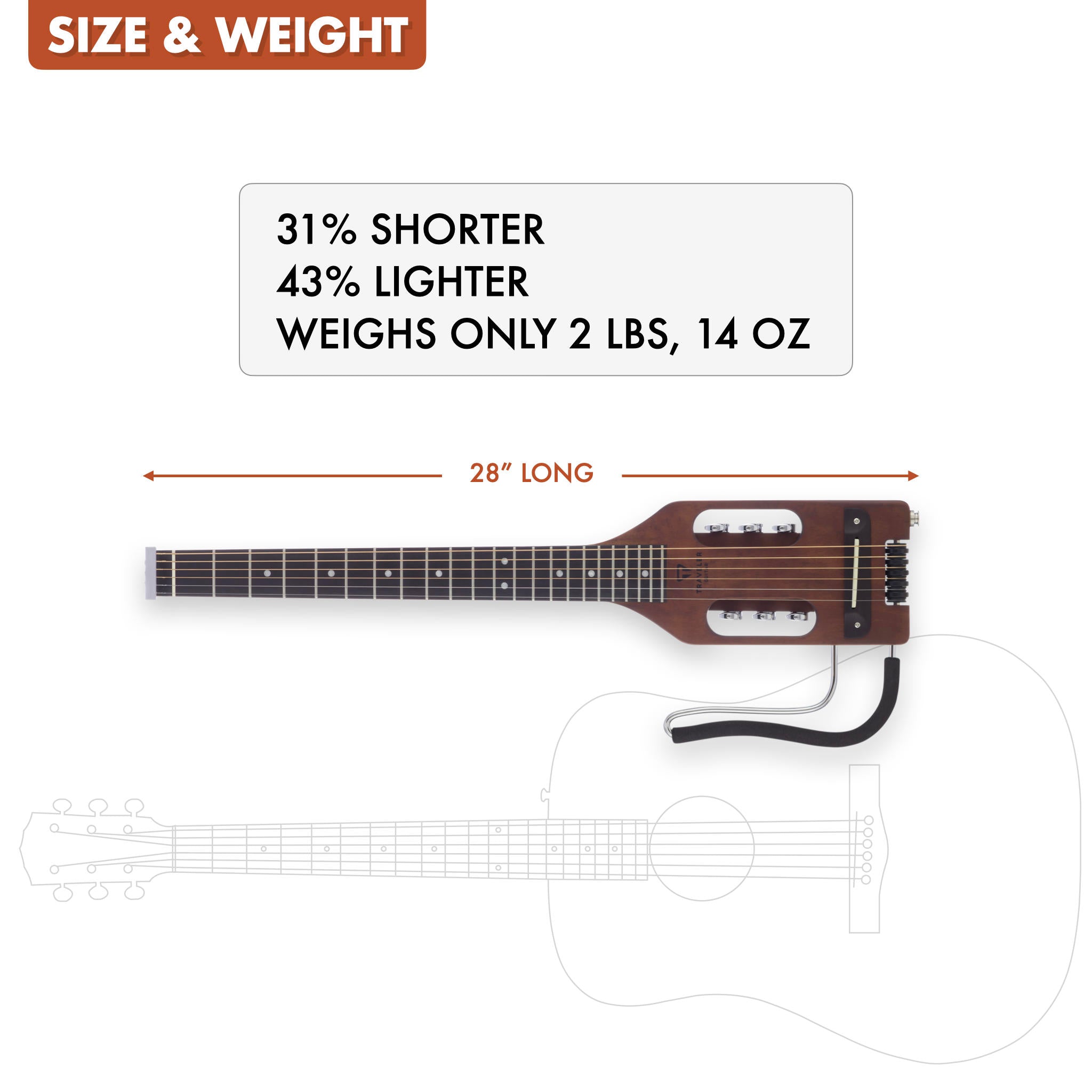 B-Stock Ultra-Light Acoustic Lefty (Antique Brown)-Traveler Guitar®