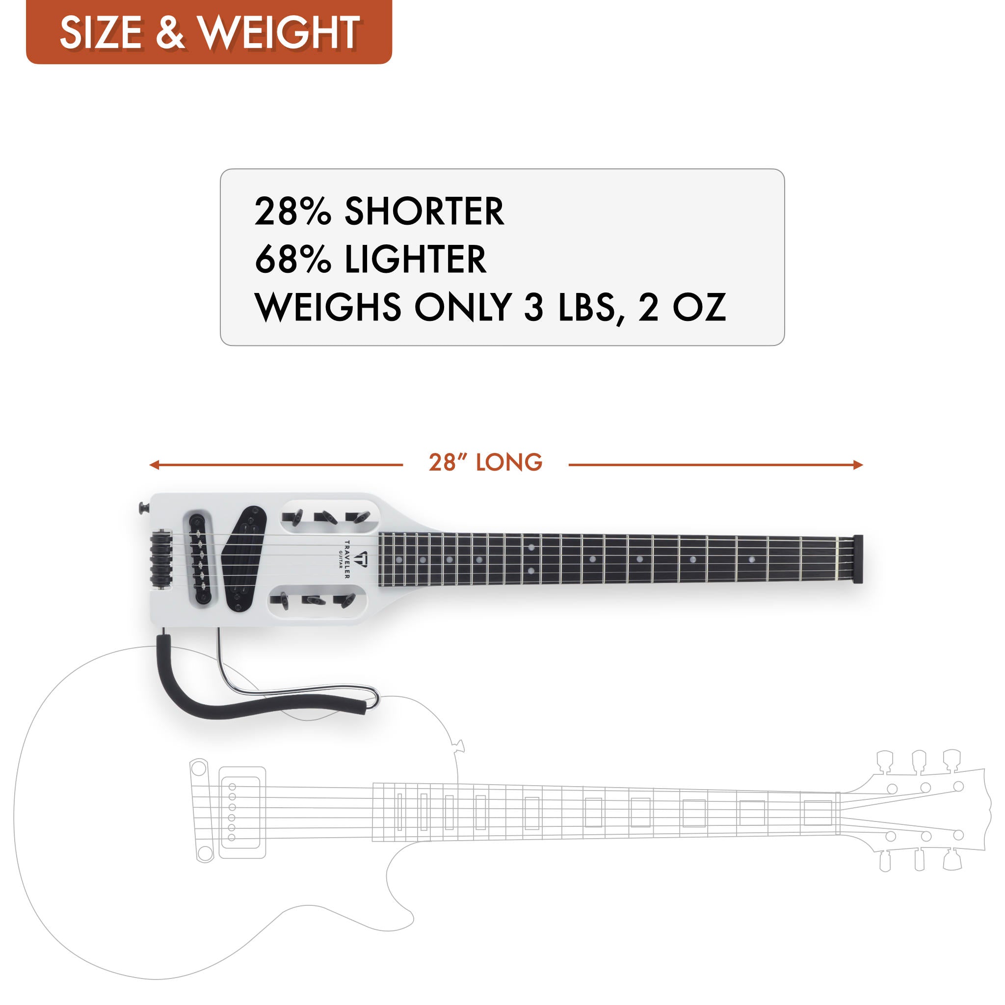 B-Stock Ultra-Light Electric (Satin White)-Traveler Guitar®
