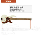 B-Stock TB-4P Bass (Pearl White)-Traveler Guitar®