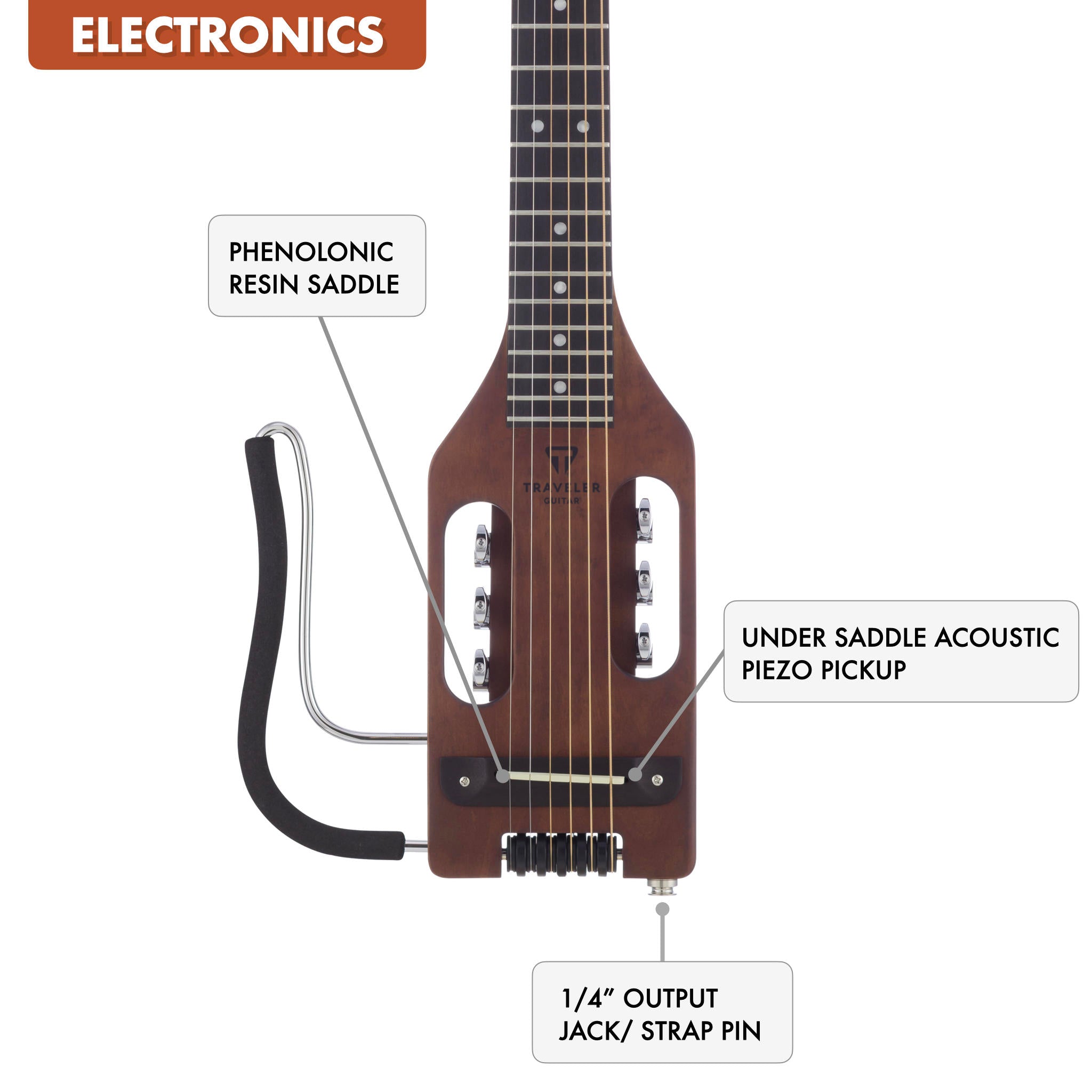 B-Stock Ultra-Light Acoustic Lefty (Antique Brown)-Traveler Guitar®