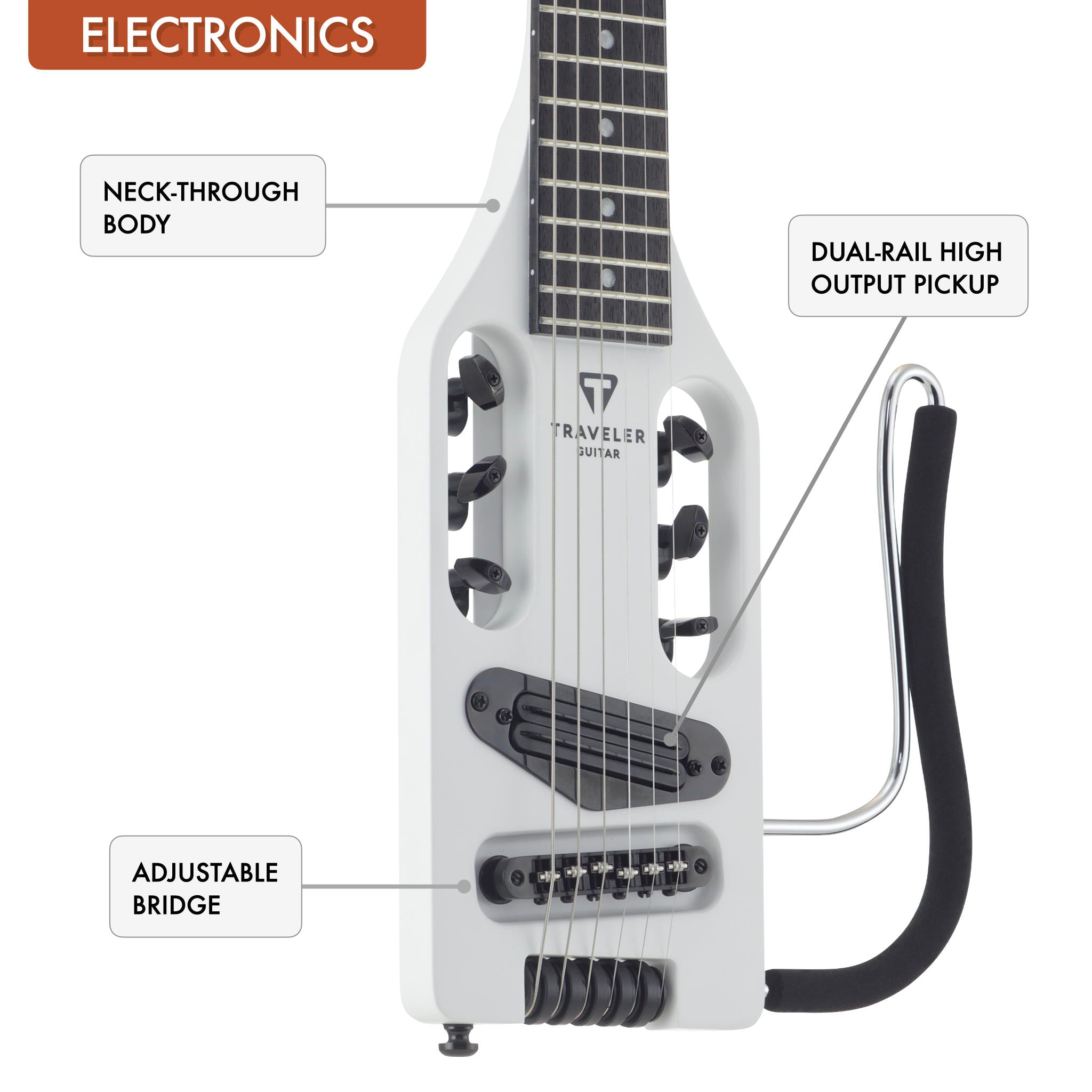 B-Stock Ultra-Light Electric (Satin White)-Traveler Guitar®