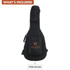 The Traveler Guitar® Redlands Dreadnought Acoustic guitar includes a custom fitted gig bag.