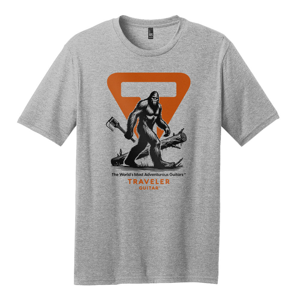 The World's Most Adventurous Guitars℠ (Sasquatch Tee) Heather Grey-Traveler Guitar®