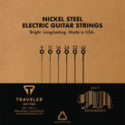 Nickel Steel Super Light Electric Guitar Strings-Traveler Guitar®
