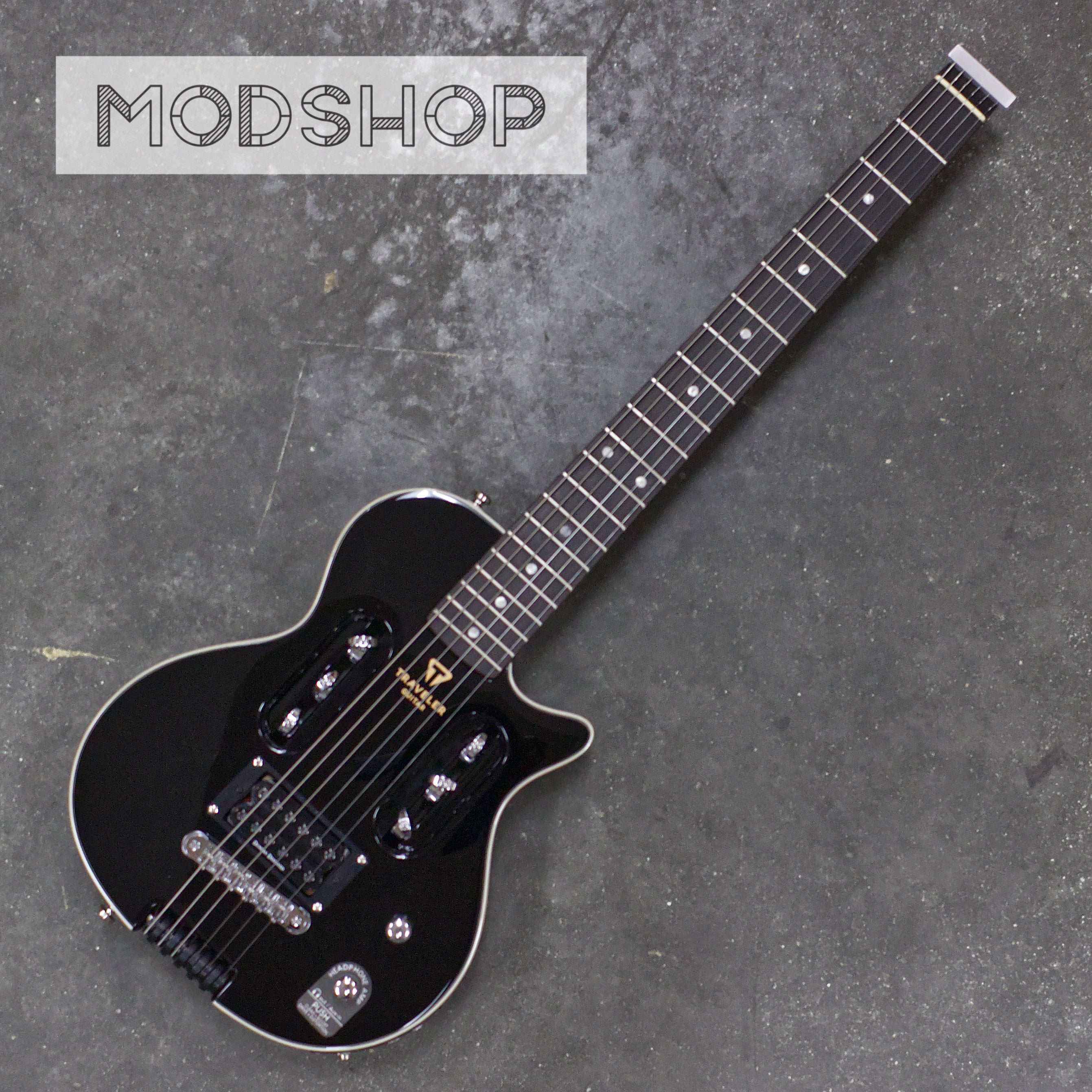 EG-1 Custom Mod Shop (Gloss Black/ Chrome Hardware/ Duncan Devastator)-Traveler Guitar®