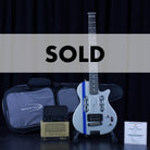 Escape EG-1 (Silver w/ Blue Stripe)-Traveler Guitar®