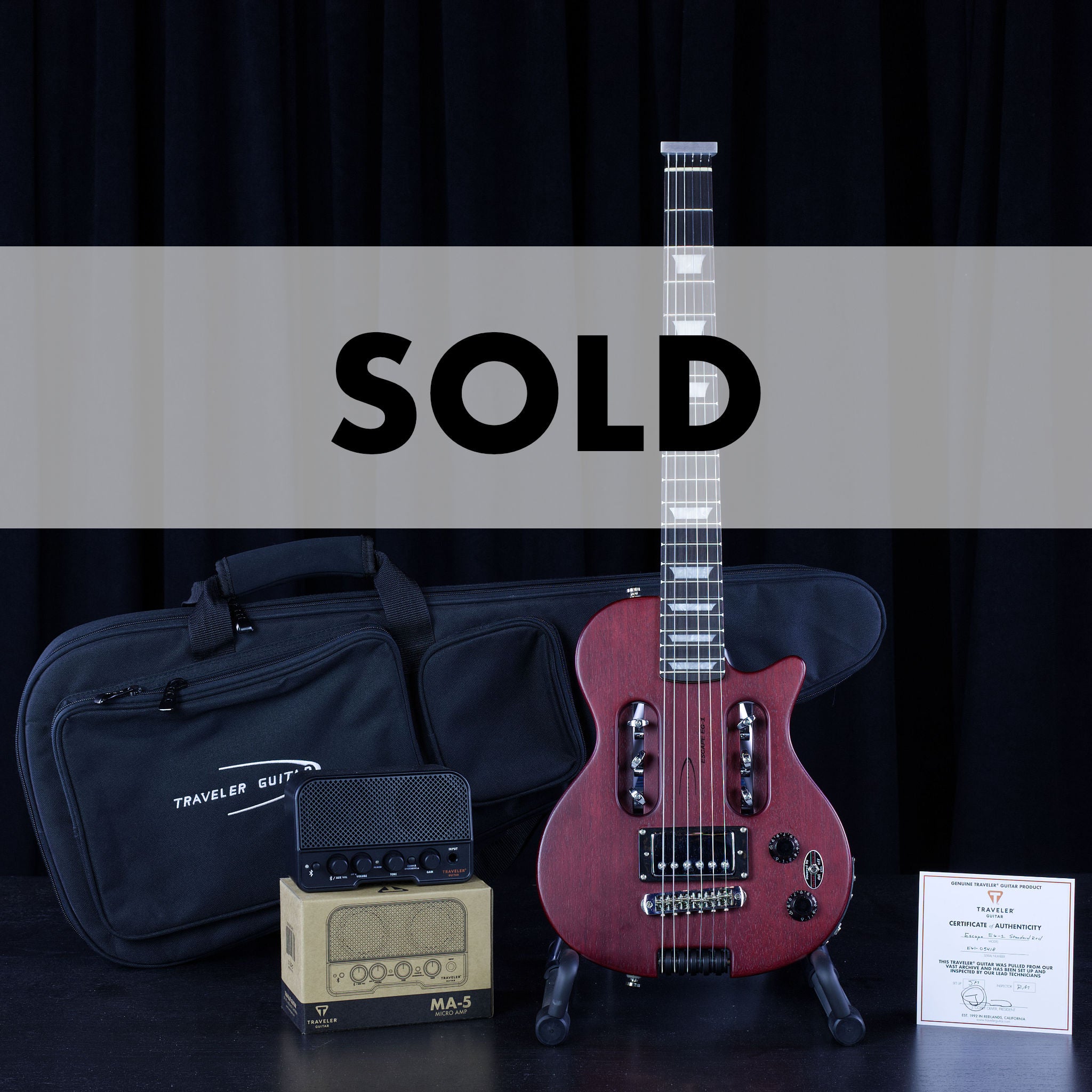 Escape EG-1 Standard (Matte Red)-Traveler Guitar®