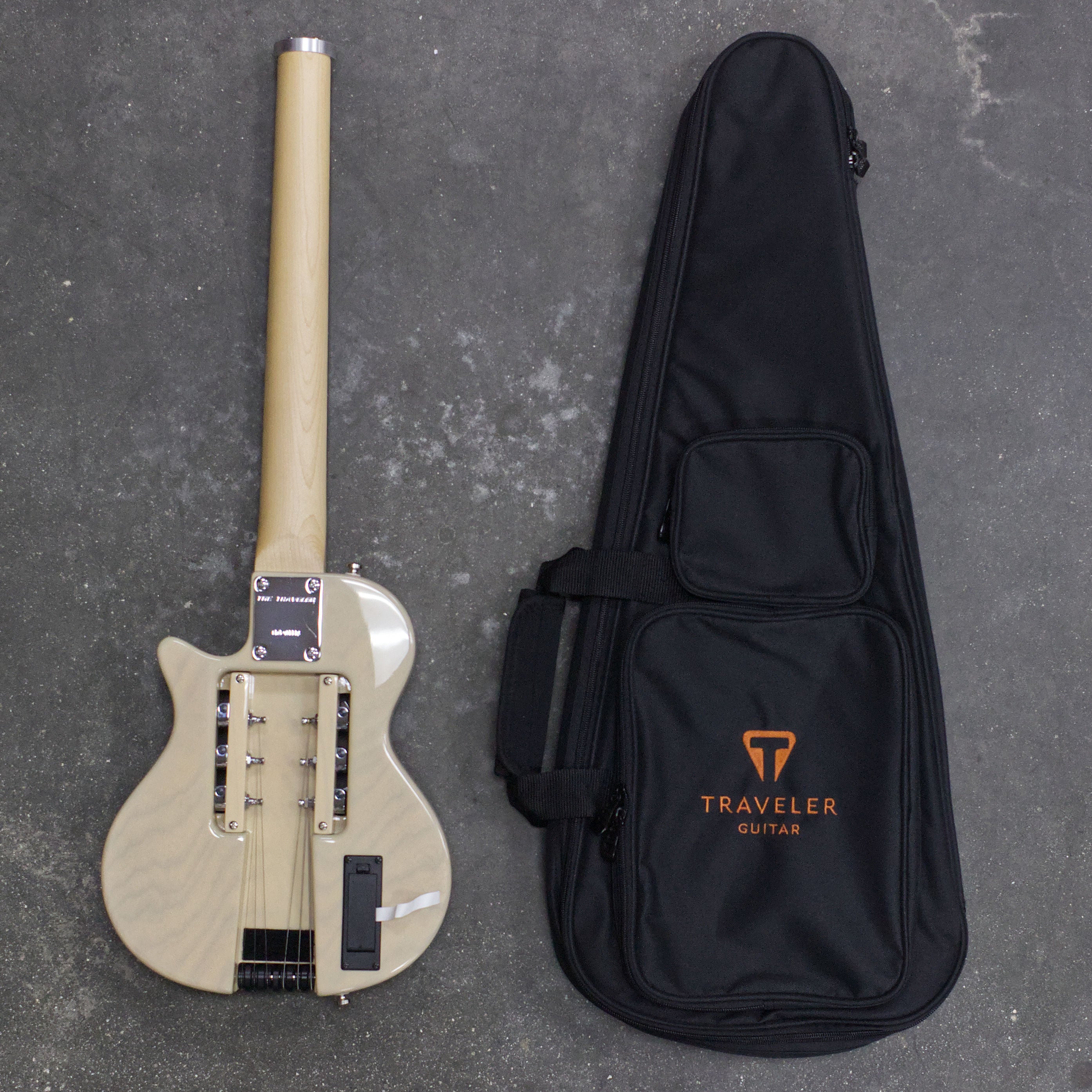 Escape EG-1 (White/Ash) w/ Ambrosonics Preamp-Traveler Guitar®