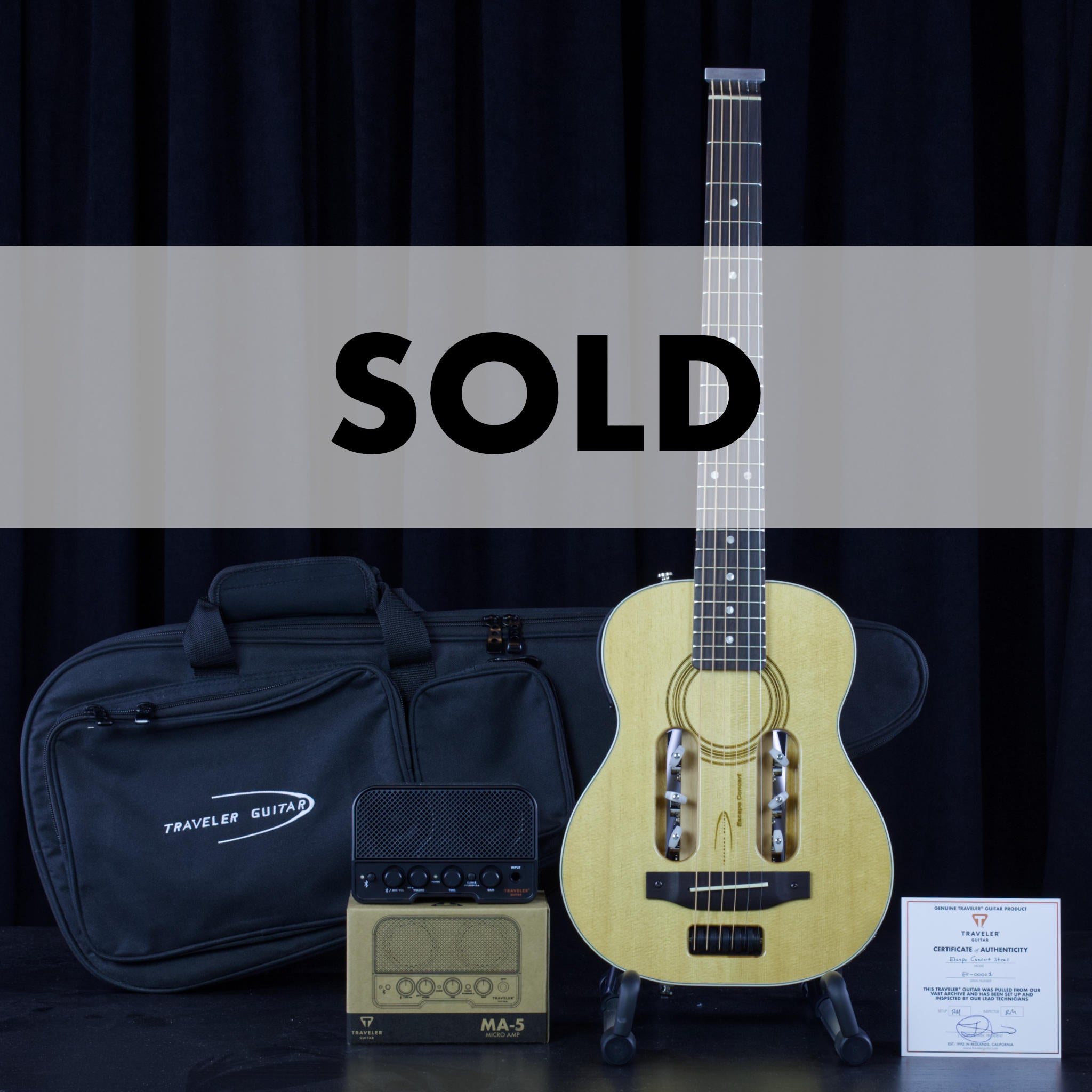 Escape Concert Acoustic-Electric Guitar (Gloss) Serial #1-Traveler Guitar®