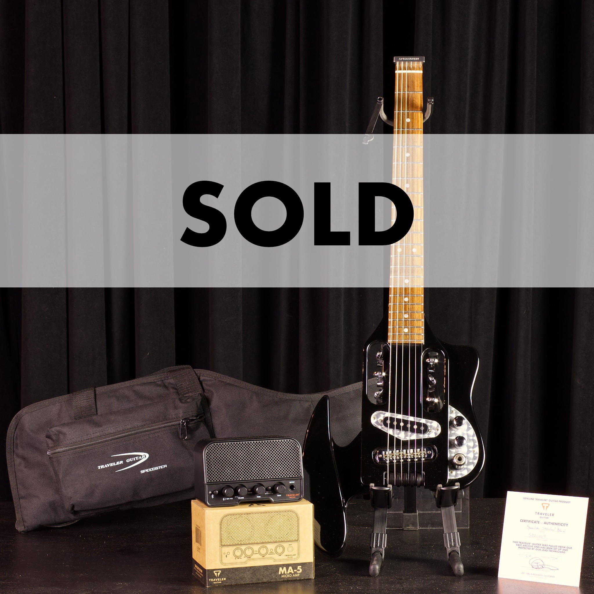 Speedster Standard (Gloss Black) s/n 0003-Traveler Guitar®
