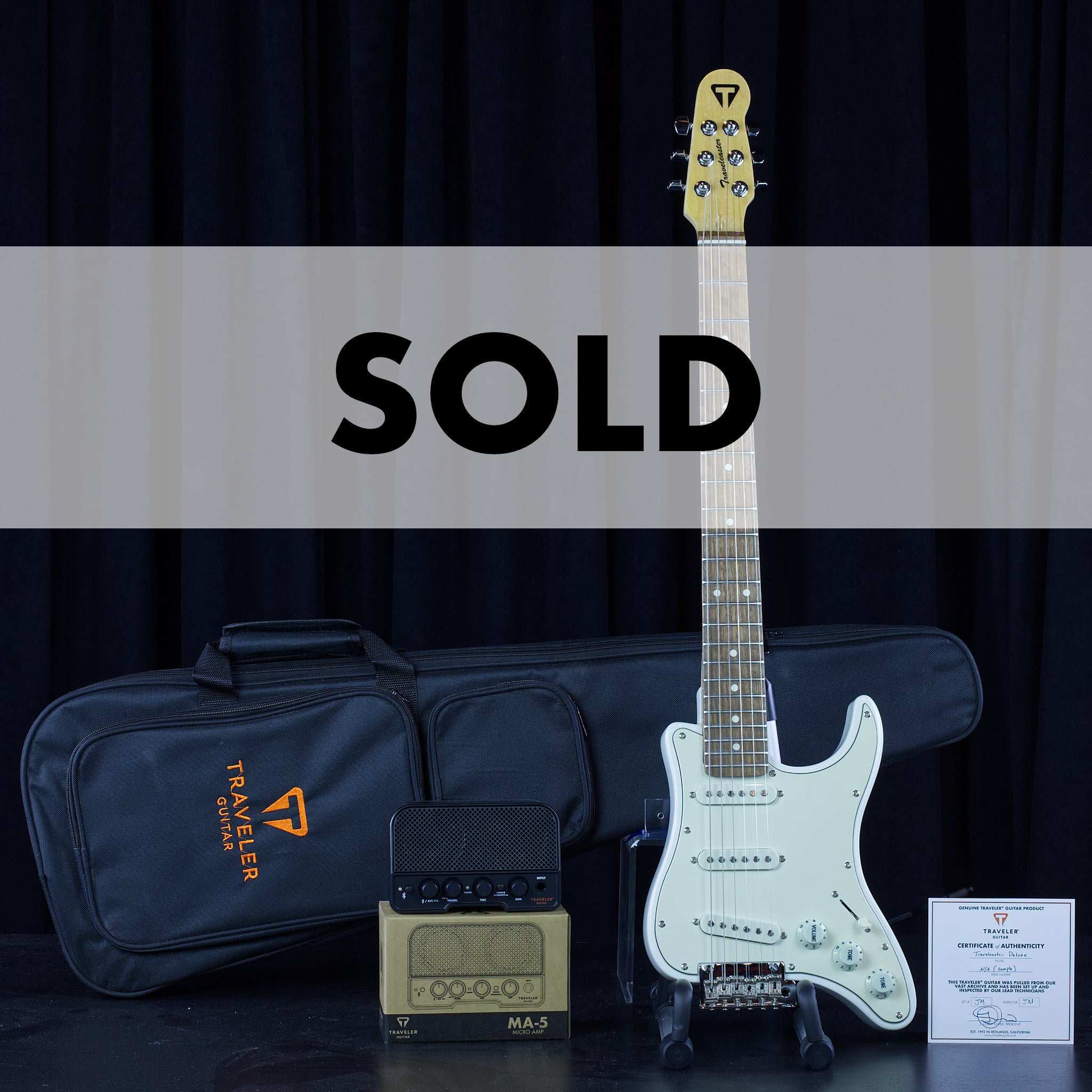 Travelcaster Deluxe (Vintage White)-Traveler Guitar®