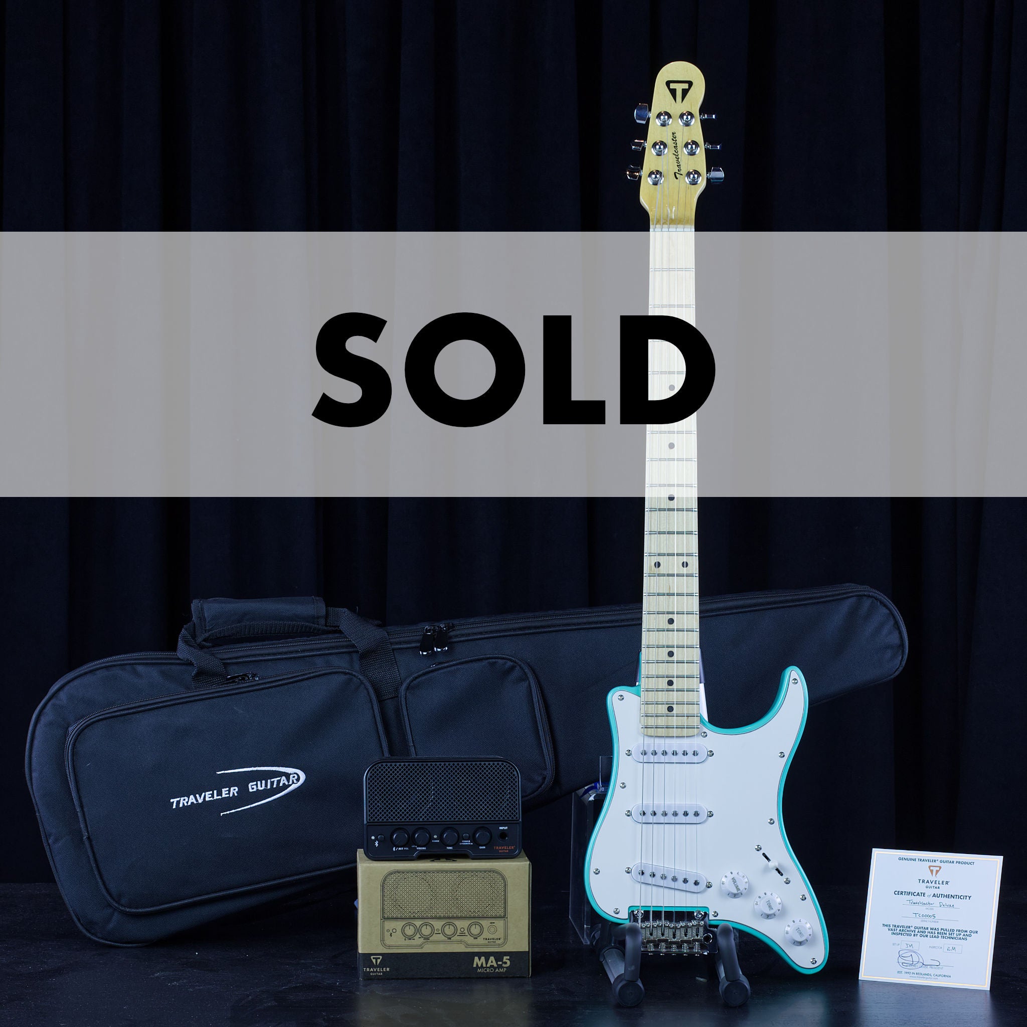 Travelcaster Deluxe (Surf Green)-Traveler Guitar®