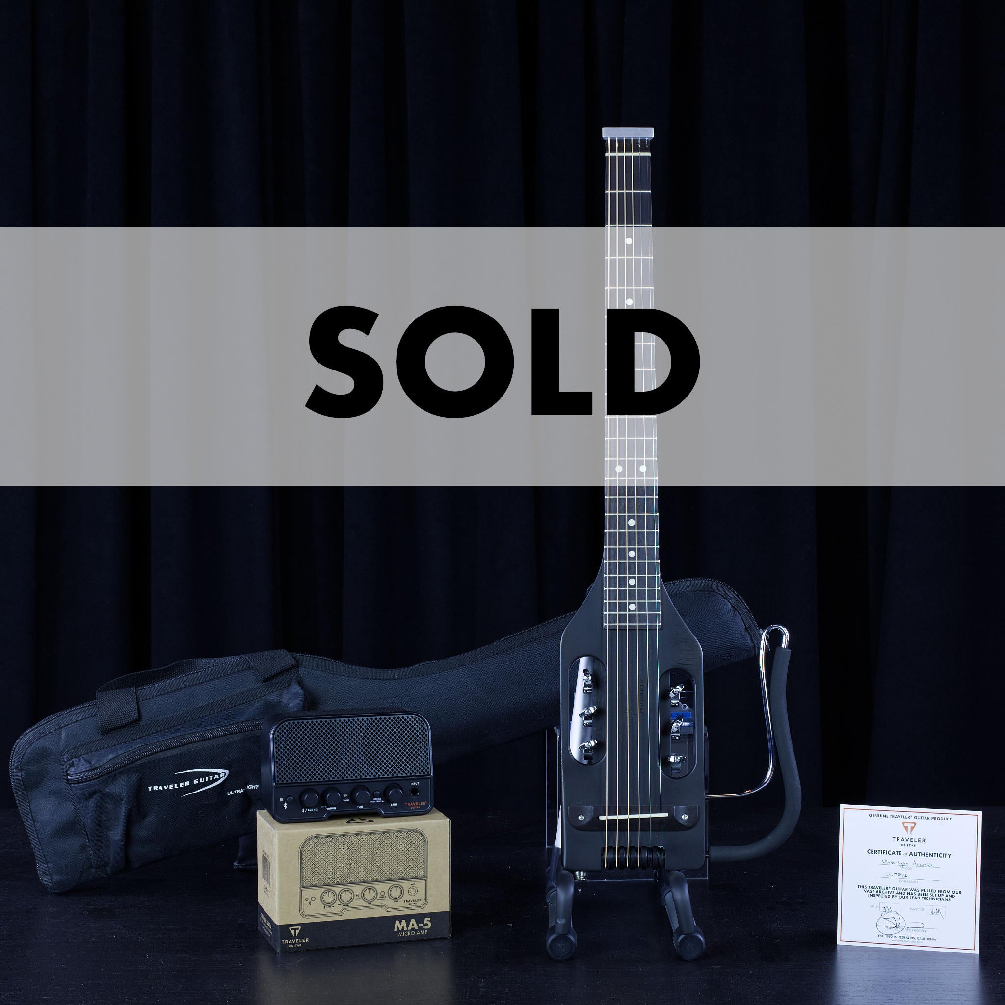 Ultra-Light Acoustic (Matte Black)-Traveler Guitar®