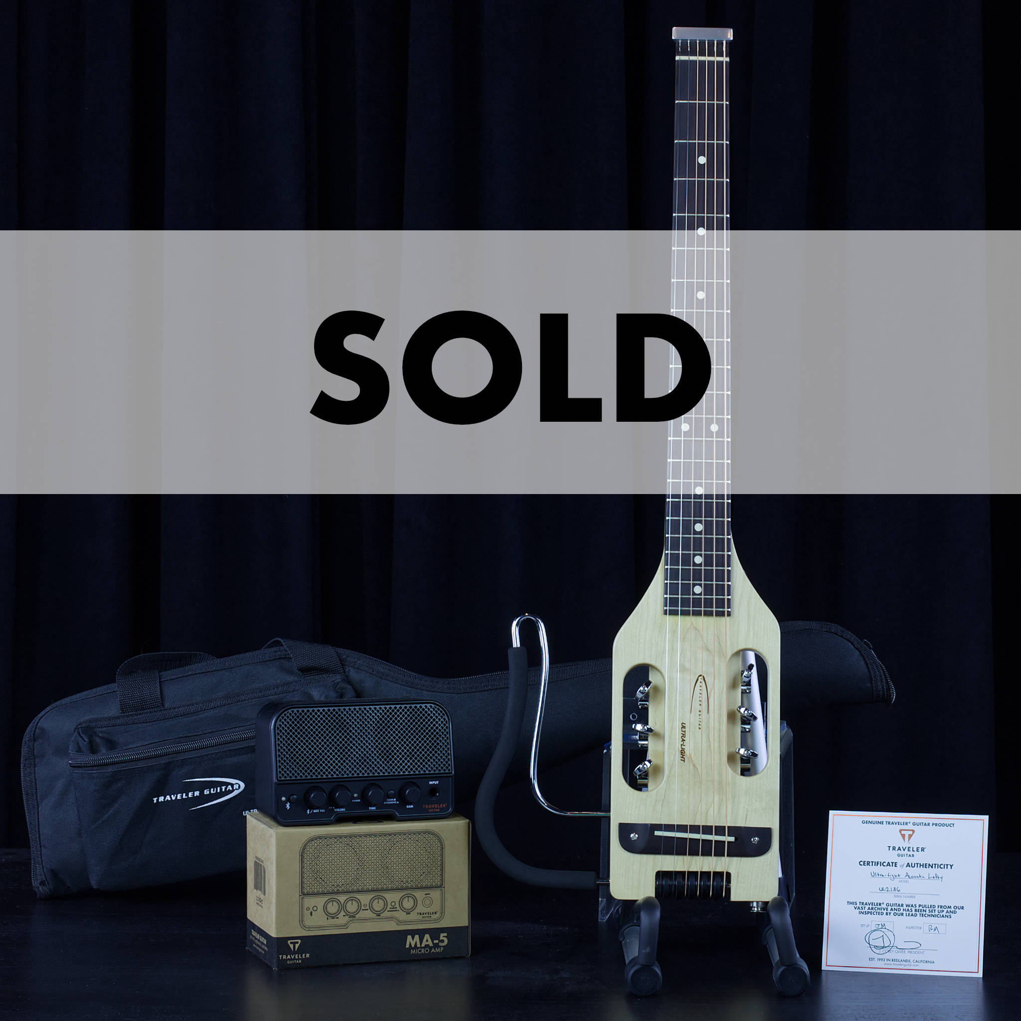 Ultra-Light Acoustic Lefty (Maple)-Traveler Guitar®