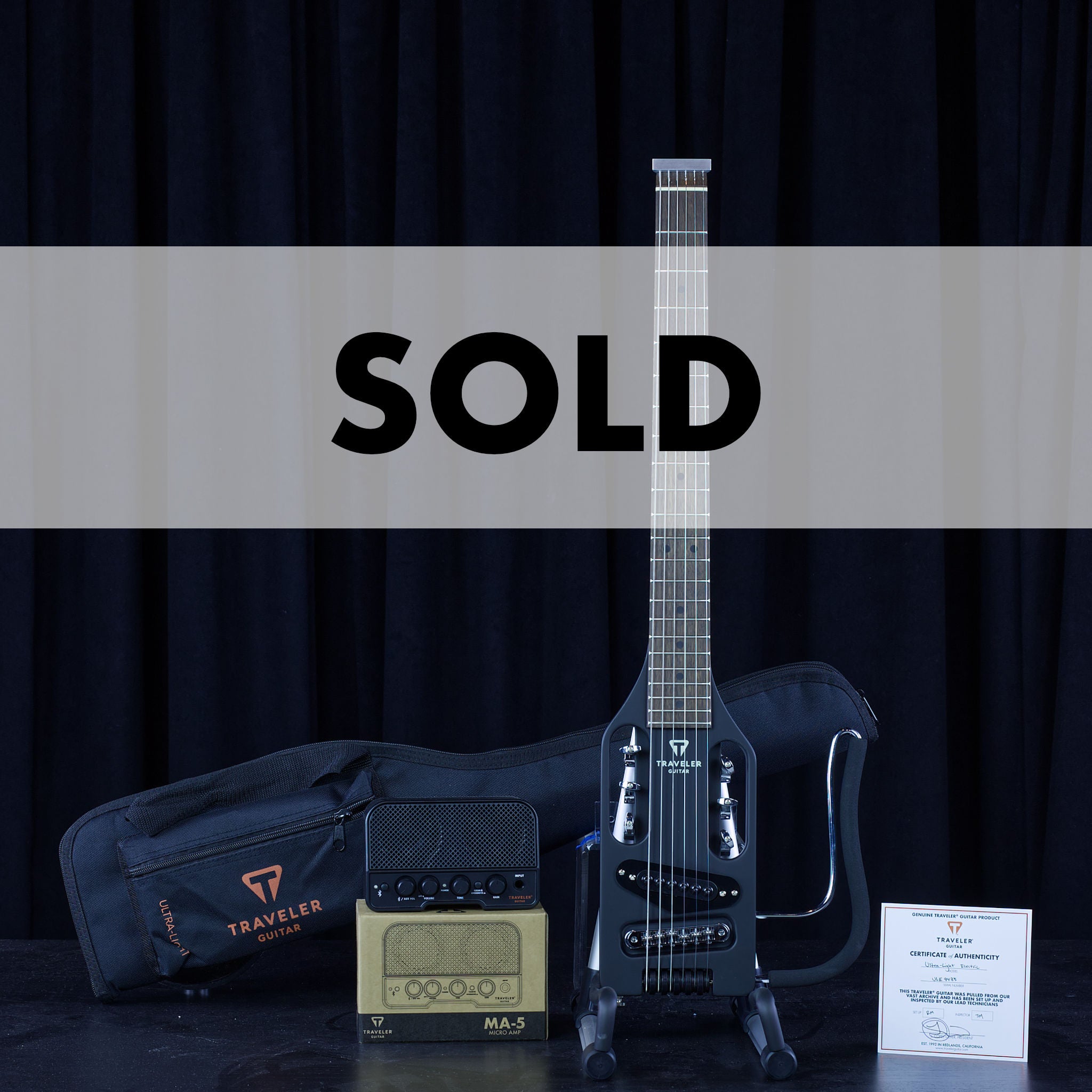 Ultra-Light Electric (Midnight Black)-Traveler Guitar®