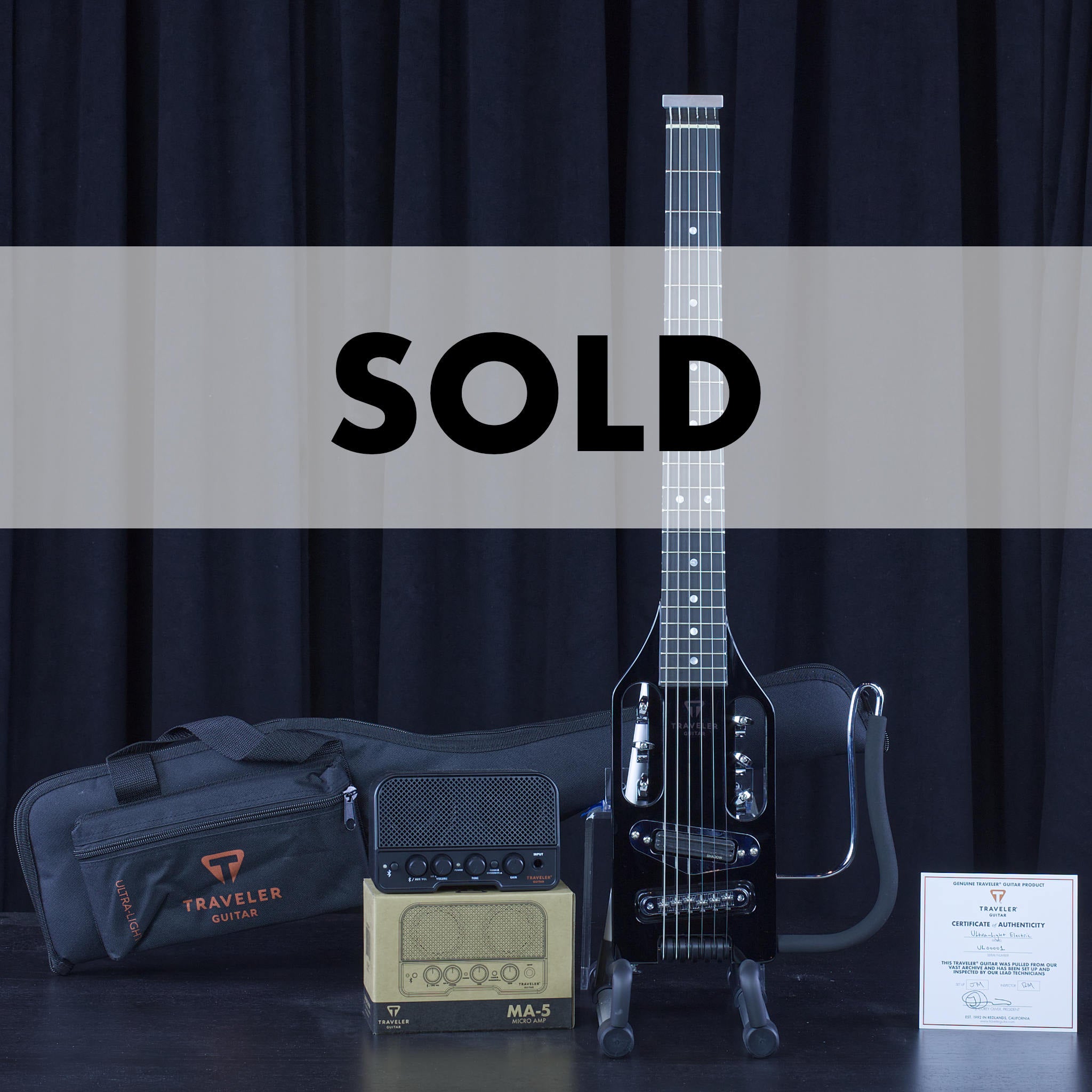 Ultra-light Electric (Gloss Black)-Traveler Guitar®