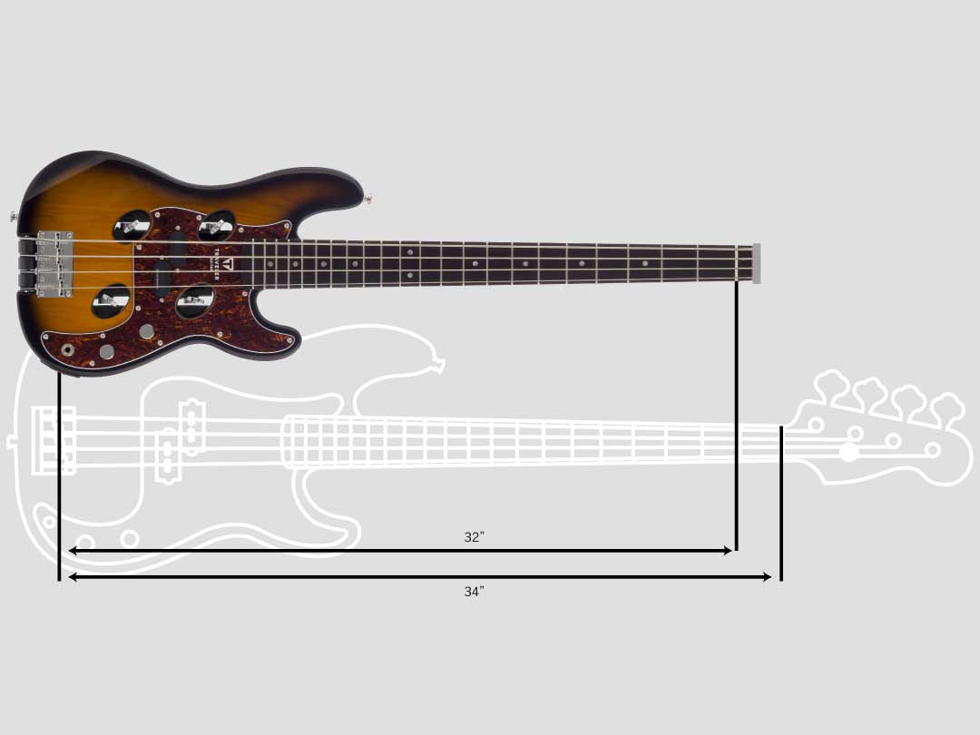 TB4P-scale-length-Callout-Traveler Guitar®