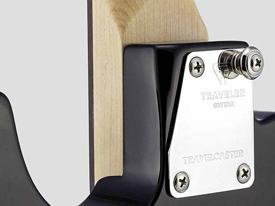 Travelcaster Deluxe guitars feature a beveled neck joint, offering access to high frets
