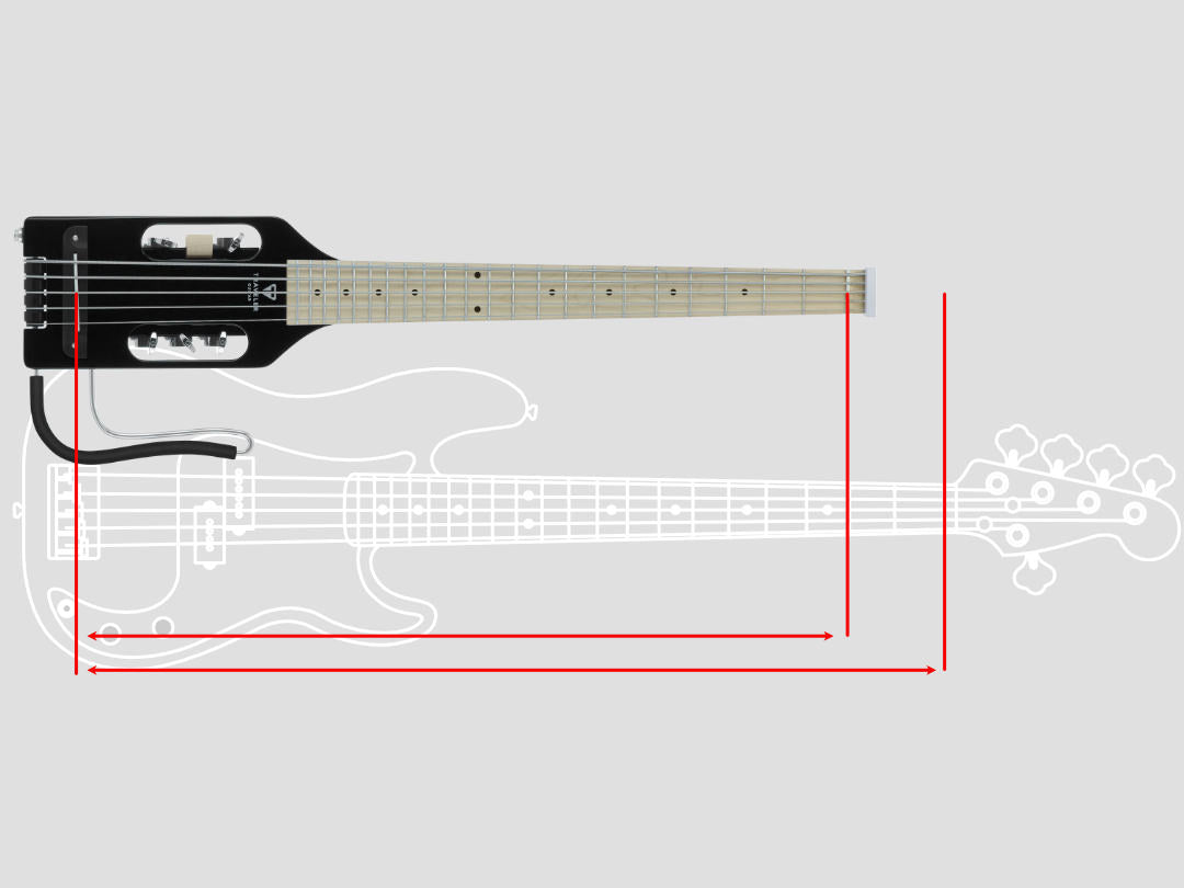 ULB5_BKGMP_Full-Scale_comparison-Traveler Guitar®