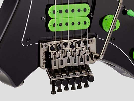 Vaibrant Deluxe Series guitars feature official Floyd Rose double locking tremolo systems