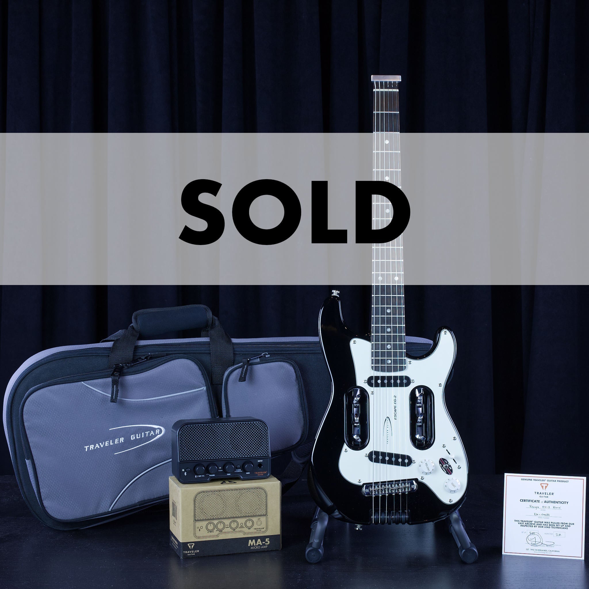 Archive-Escape EG-2 (Gloss Black & Rosewood) Electric Guitar