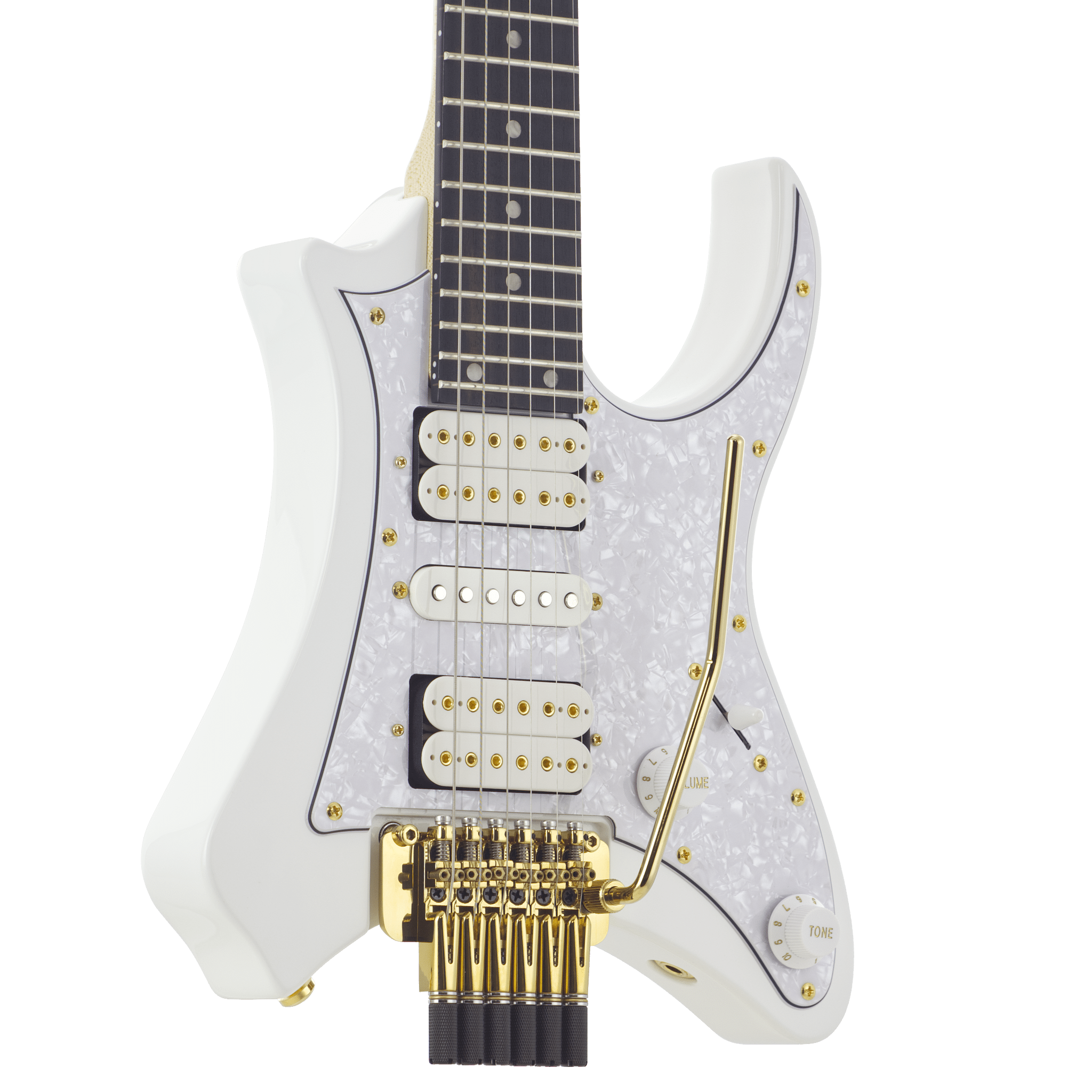 B-Stock Headless Vaibrant® Deluxe V88XHL (Frost White) Electric Guitar