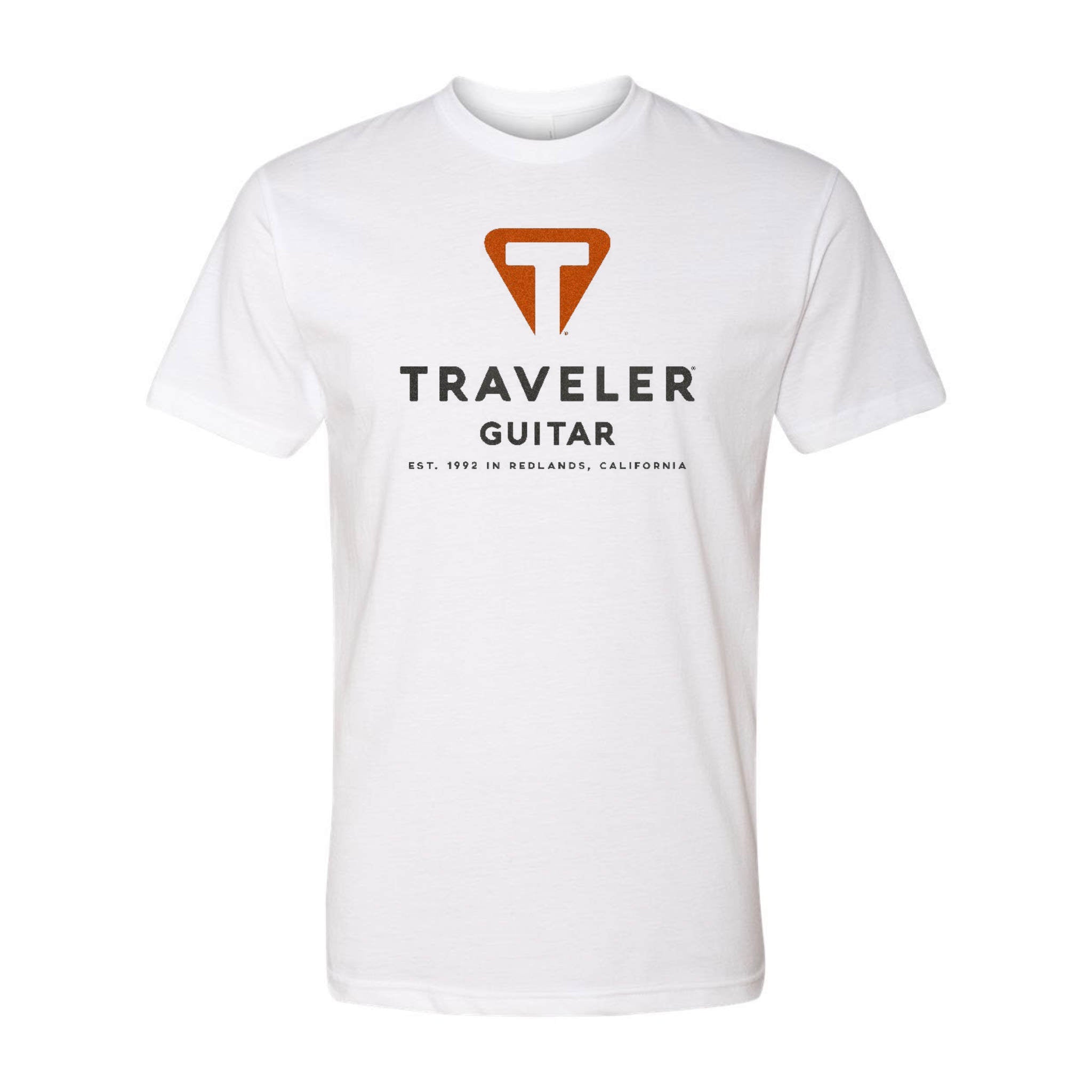 Traveler Guitar Origin Logo Tee (Front Logo, White) Apparel
