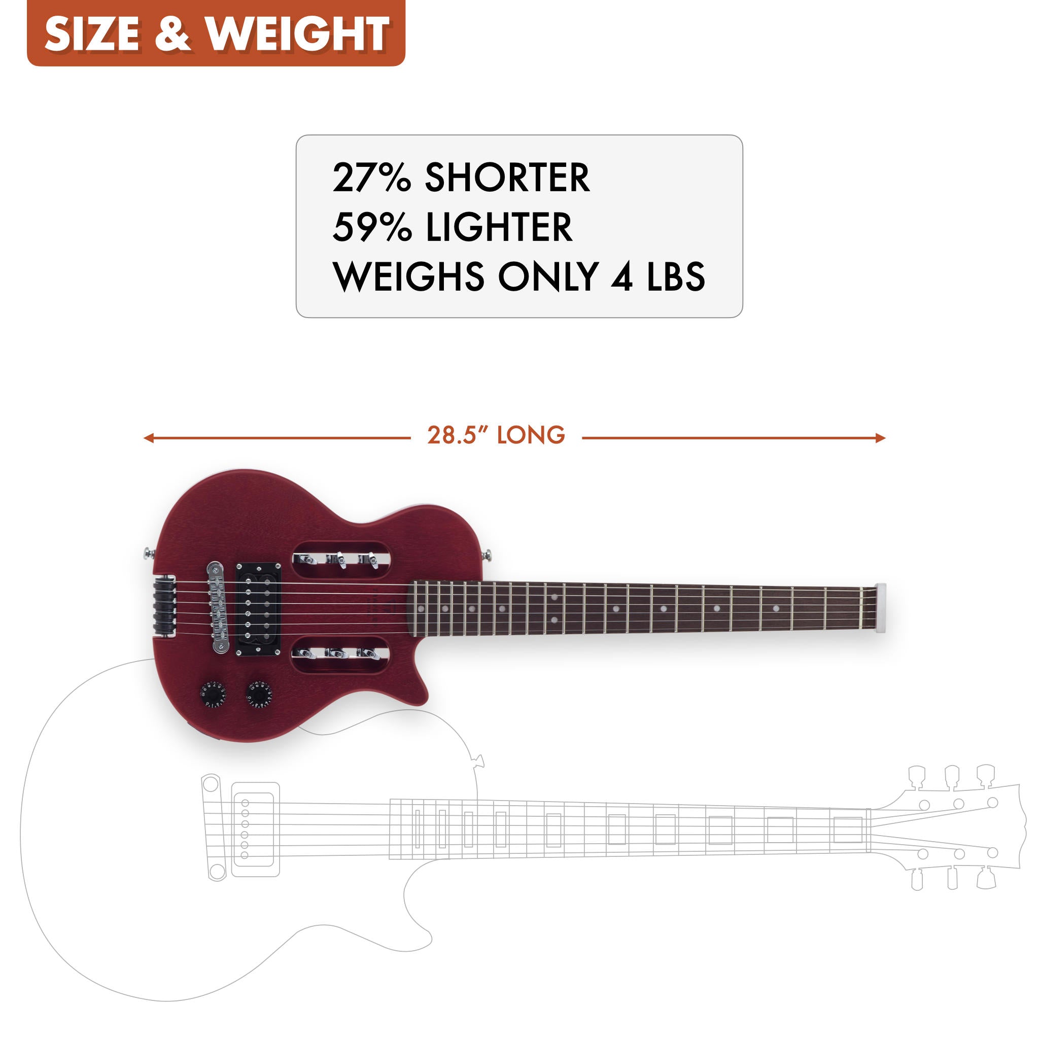 Traveler Guitar トラベラーギター EG-1 Standard EG-1 Blackout (Matte Black) - Full-Scale Electric Guitar
