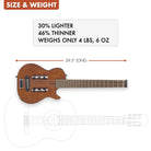 The Traveler Guitar® Escape Mark III Nylon guitar is 30% lighter and 46% thinner than a standard nylon-string classical guitar.

