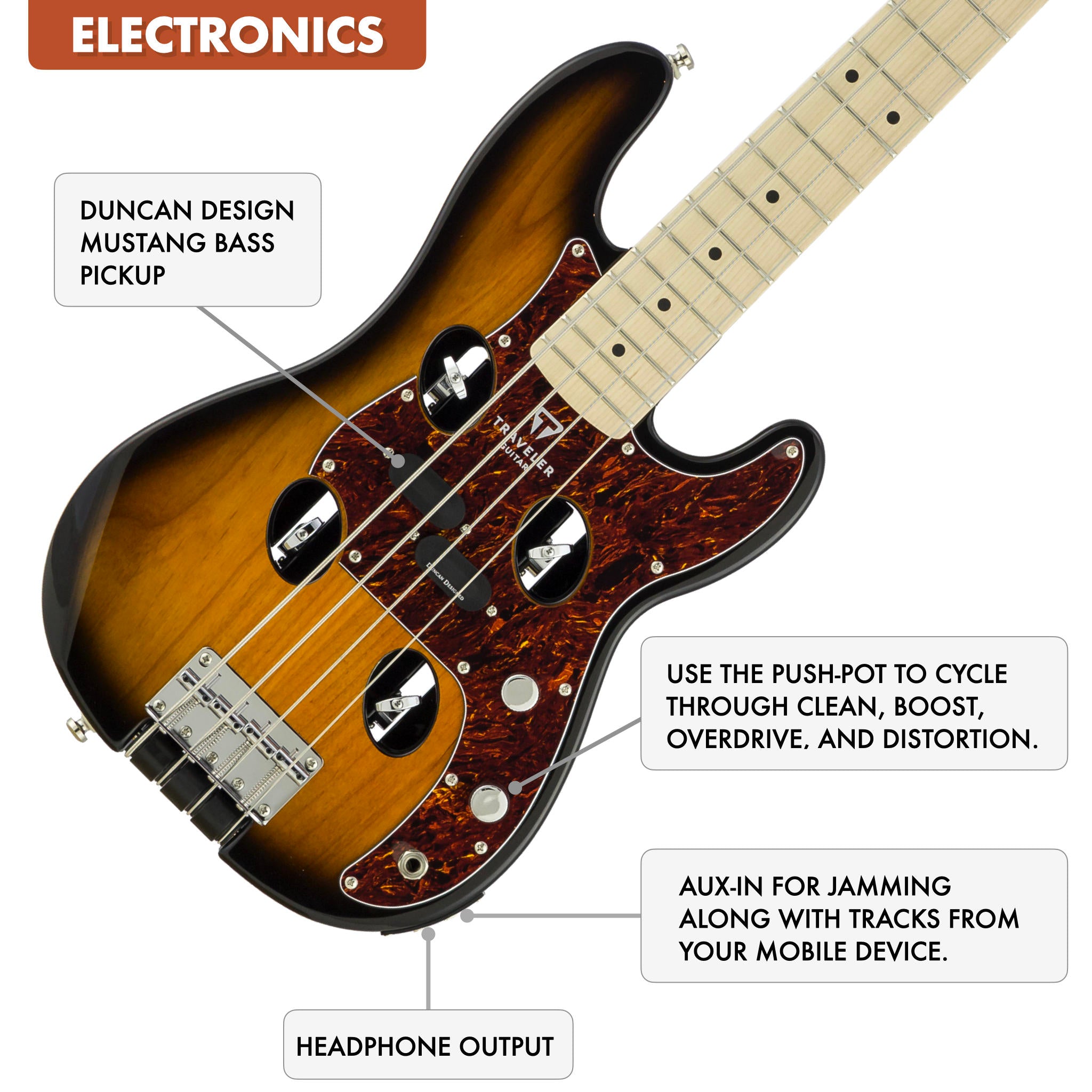 Traveler Guitar TB-4 P-Bass || Electric Bass Guitar