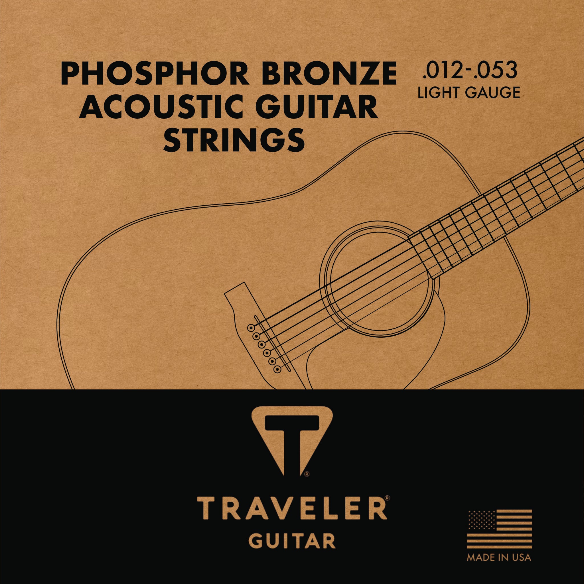 Phosphor Bronze Light Acoustic Guitar Strings – Traveler Guitar®