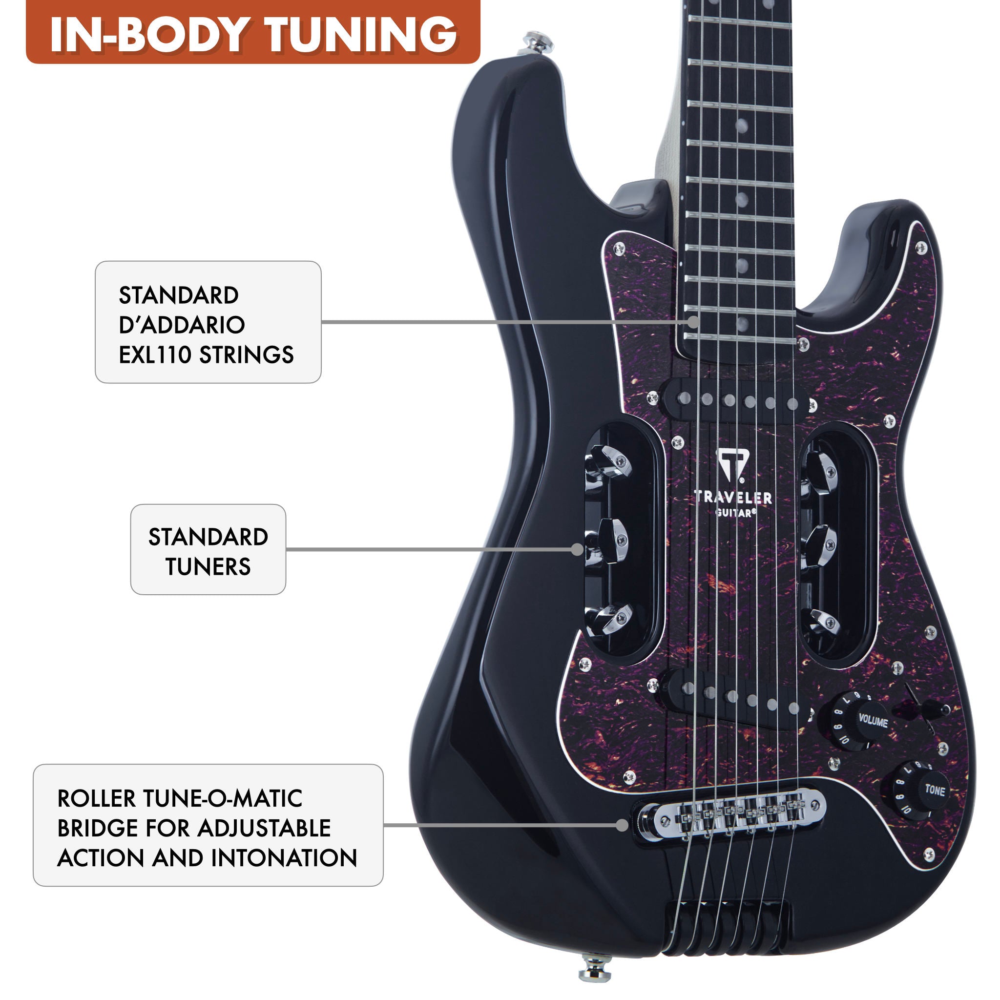 EG-2 Standard | Full-Scale Electric Travel Guitar – Traveler Guitar®