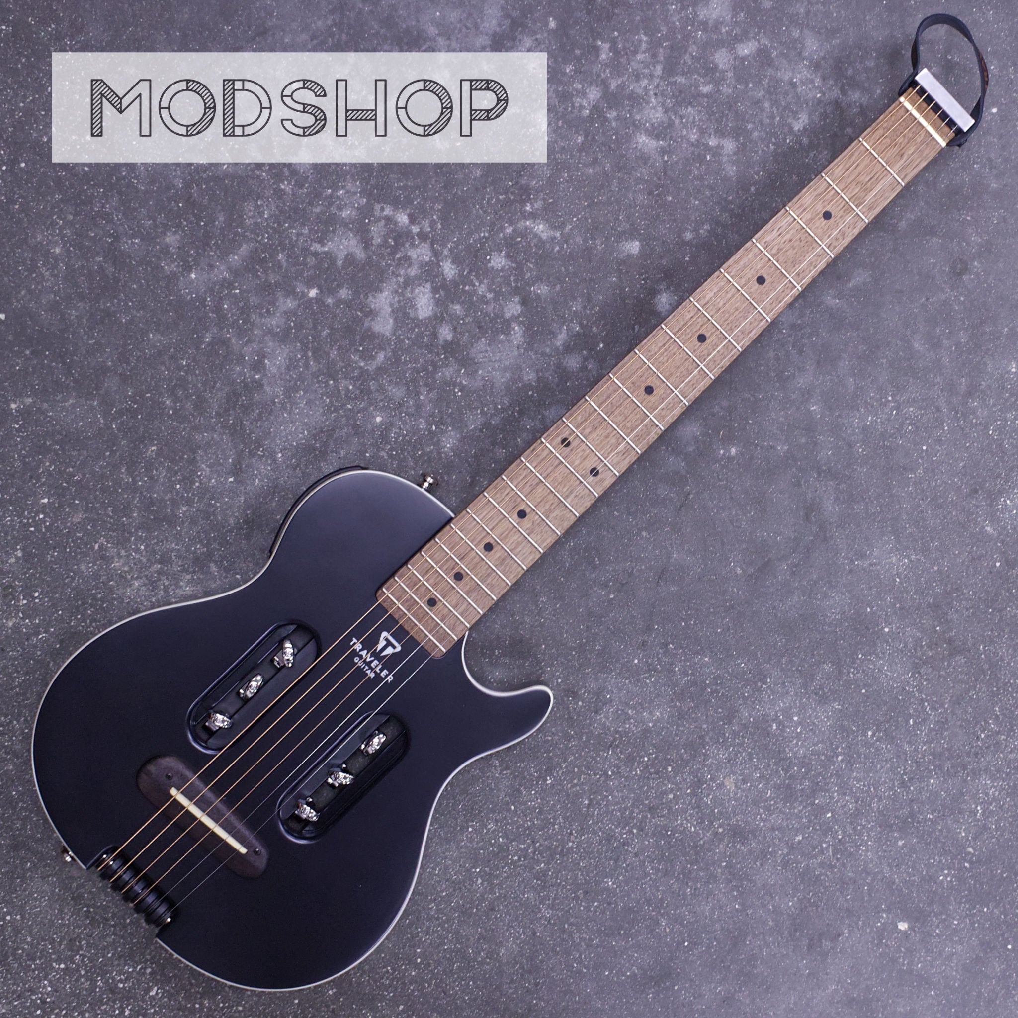 Escape Mark III Mod Shop (Black Satin/ Chrome Hardware/ Locking Tuners)-Traveler Guitar®