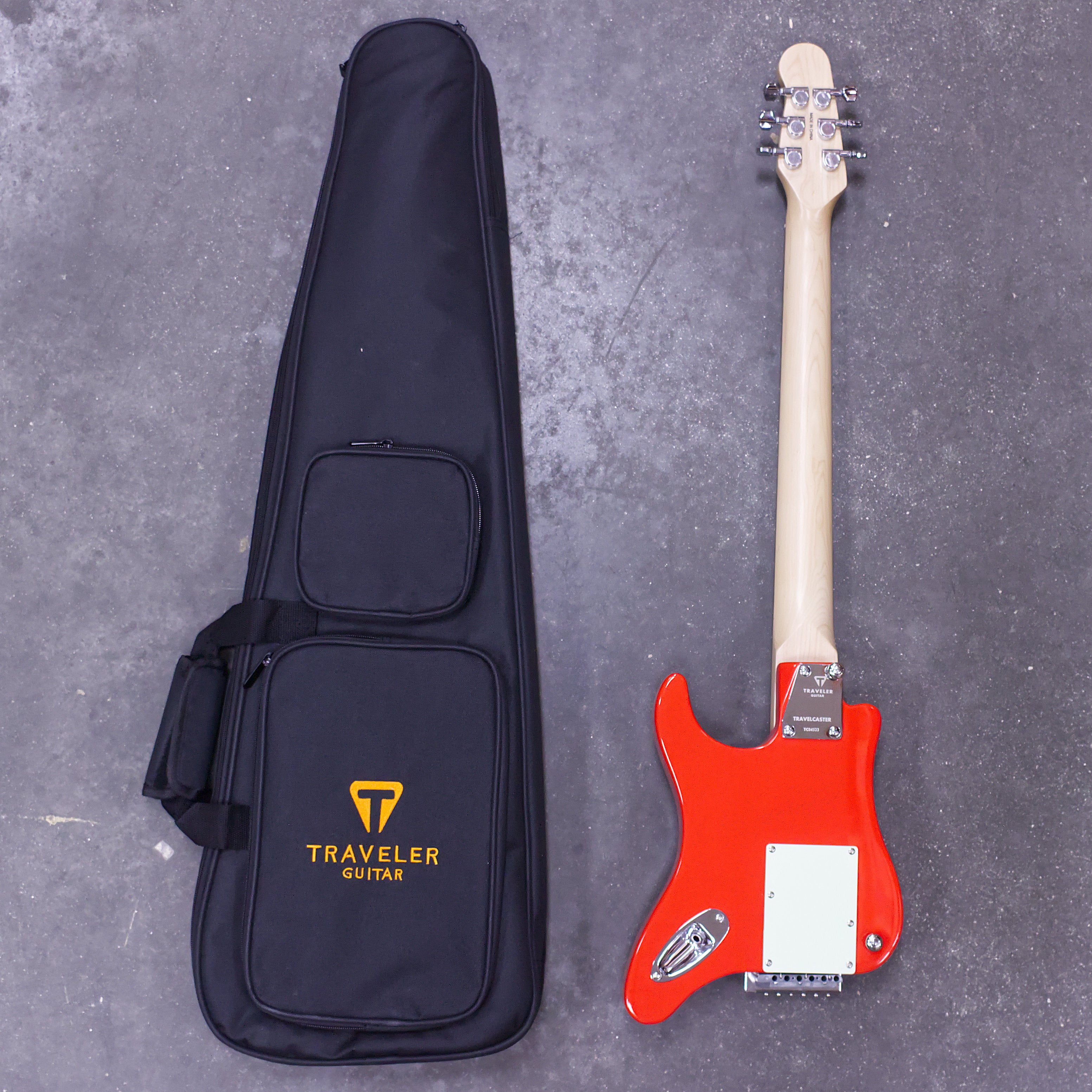 MOD SHOP-Travelcaster Deluxe (Fiesta Red/ Black Pickguard