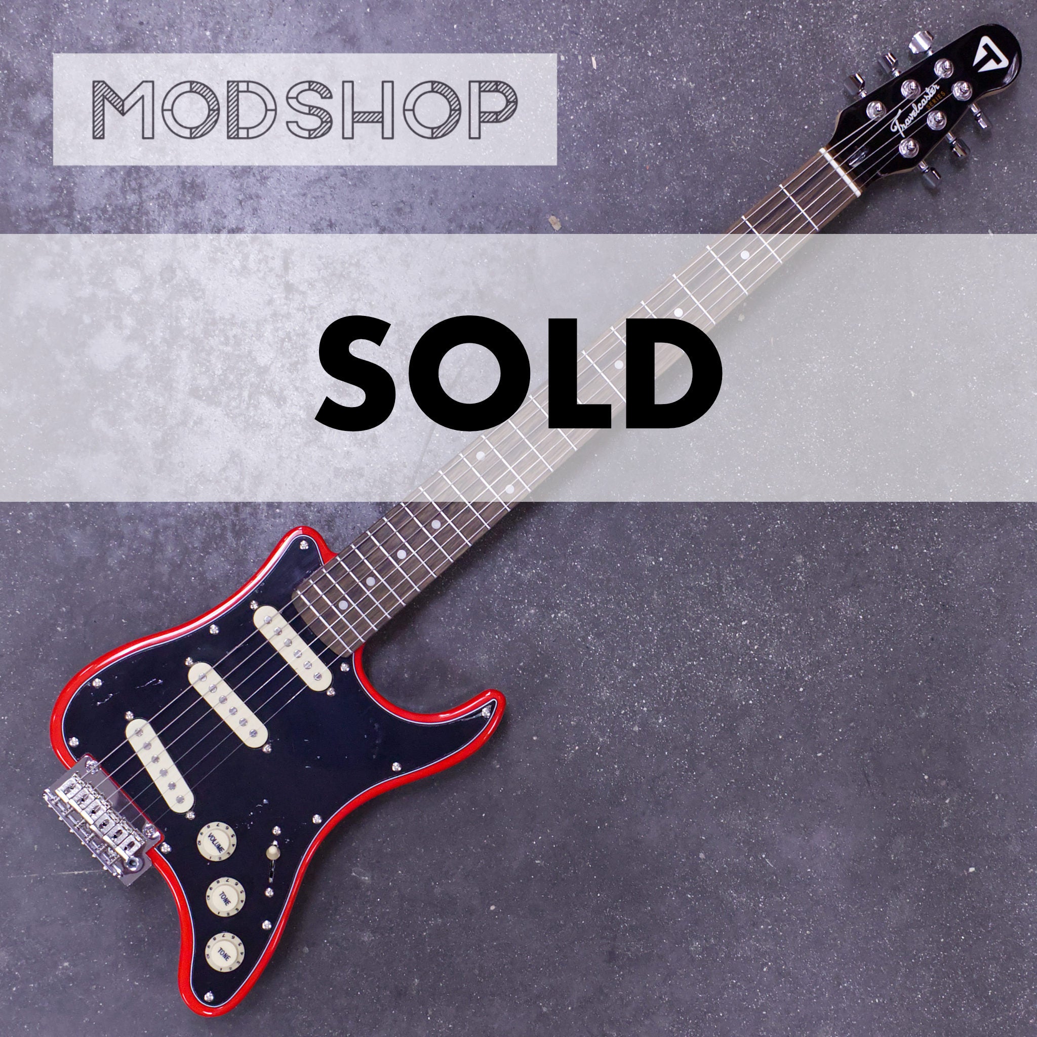 MOD SHOP-Travelcaster Deluxe (Fiesta Red/ Black Pickguard