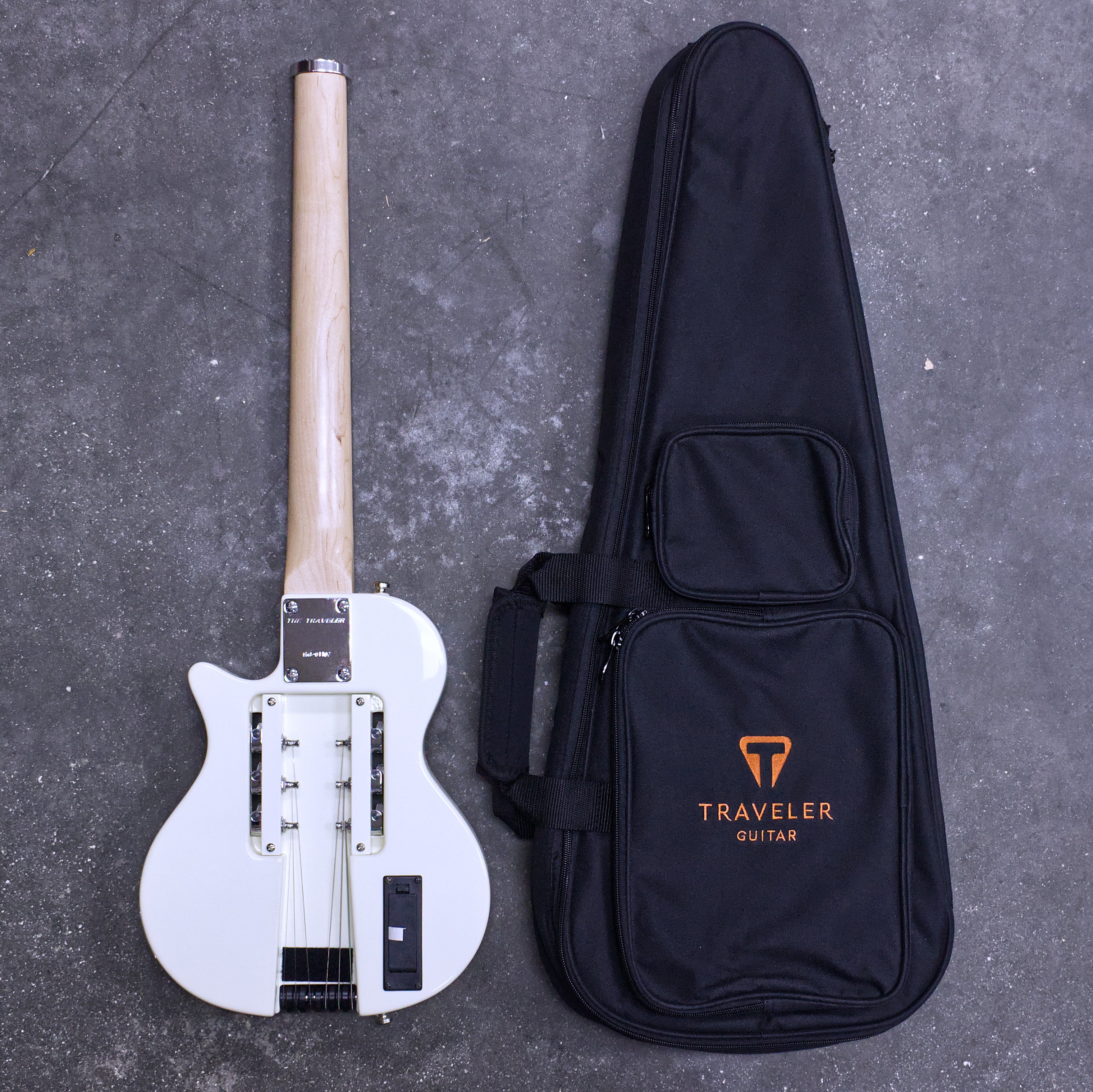 Escape EG-1 (White) w/ Ambrosonics Preamp-Traveler Guitar®