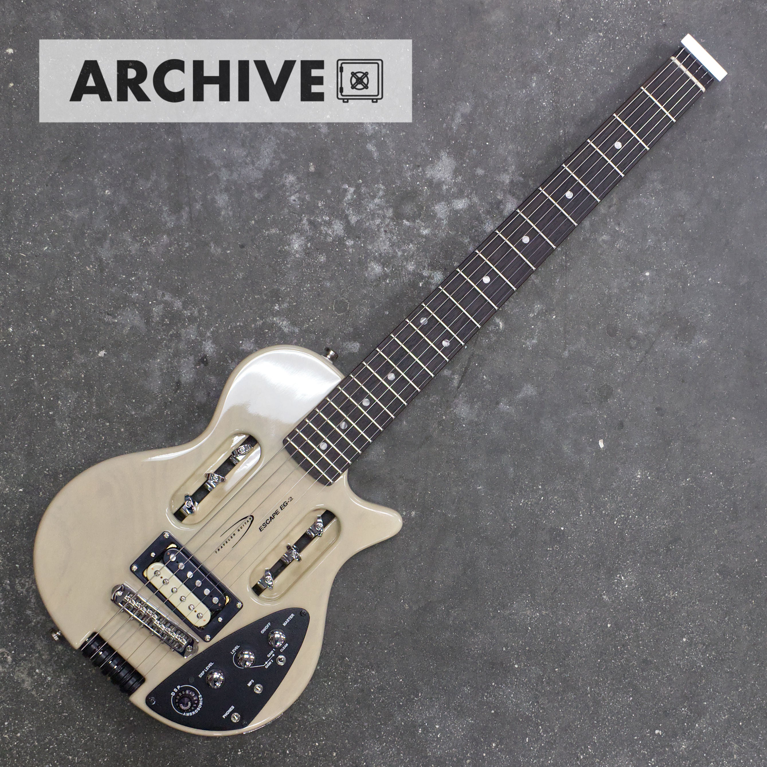 人気商品ランキング Escape Guitar® Traveler – Preamp Ambrosonics w/ (White/Ash) EG-1 ギター