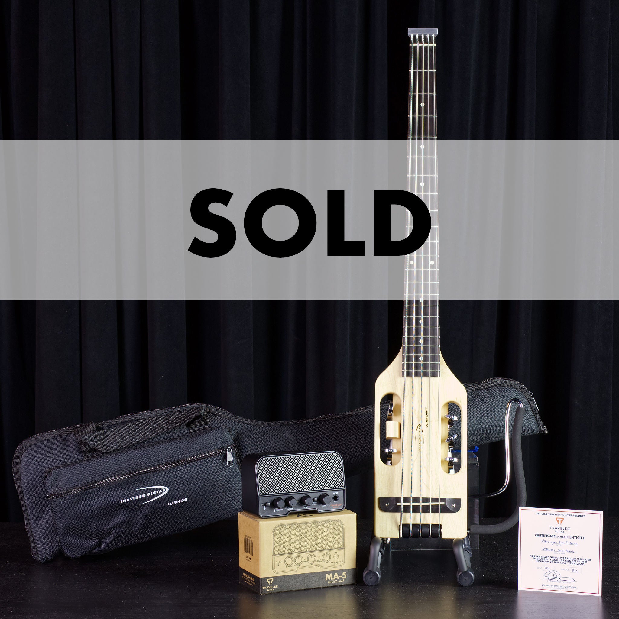 Traveler Guitar Ultra-Light 5-String Bass (Maple) Acoustic