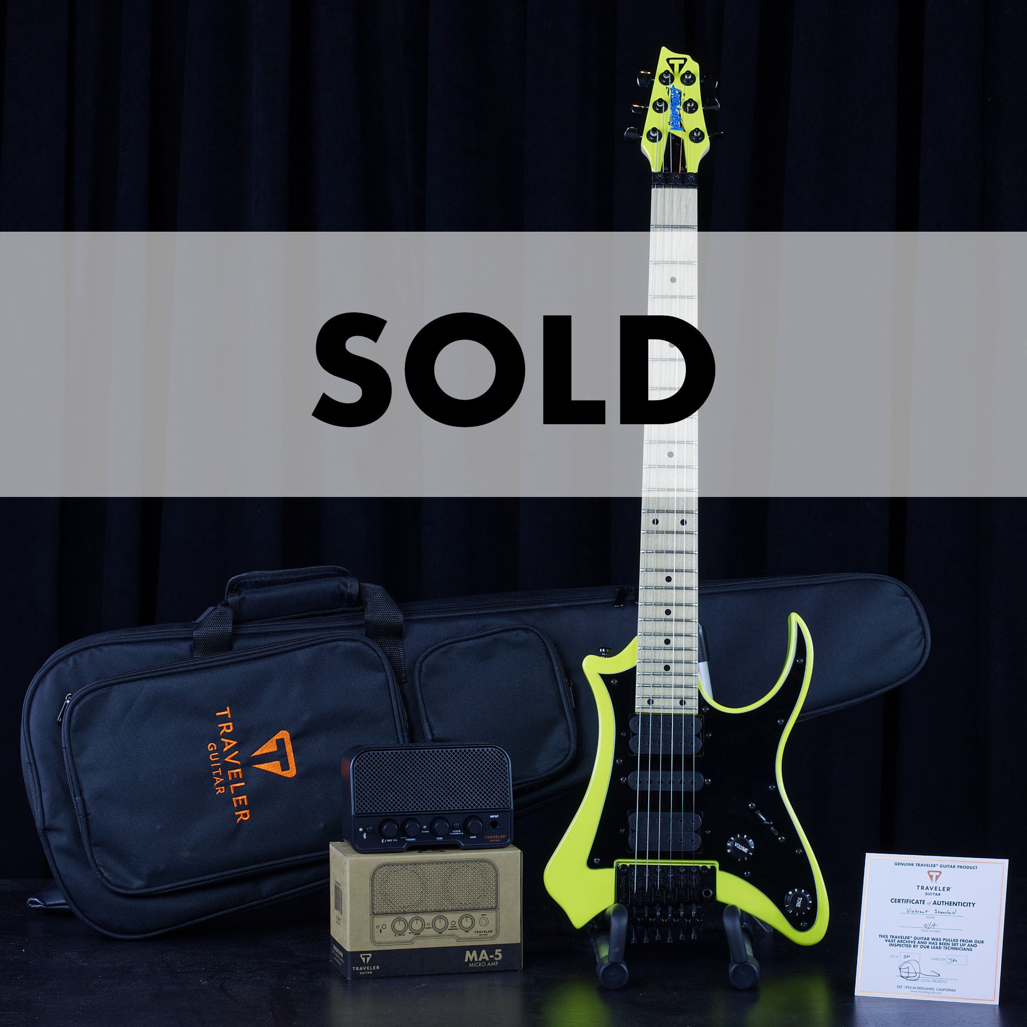 Vaibrant® Standard (Electric Yellow) – Traveler Guitar®