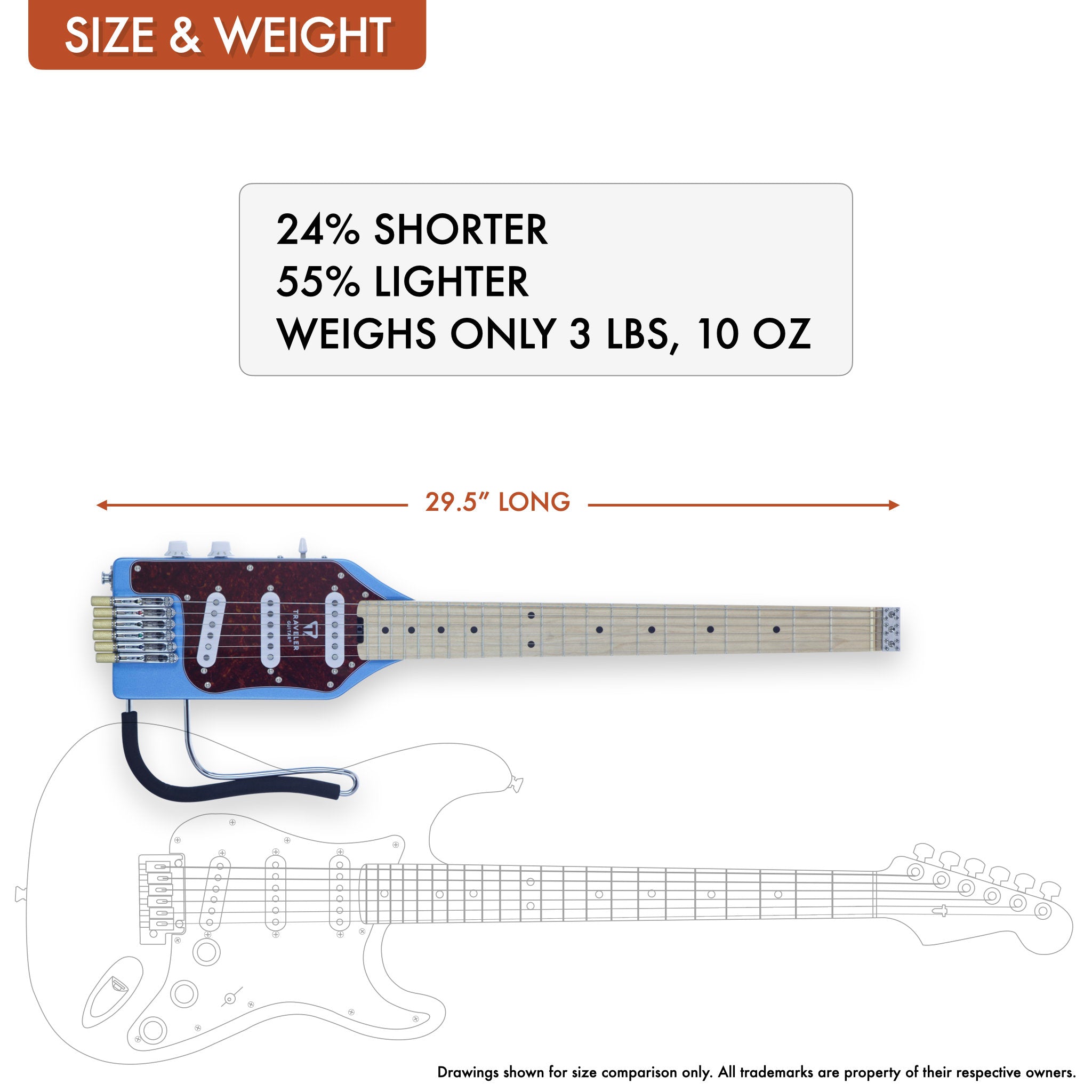 Traveler Guitar Ultra-Light Electric Deluxe | Full-Scale Travel