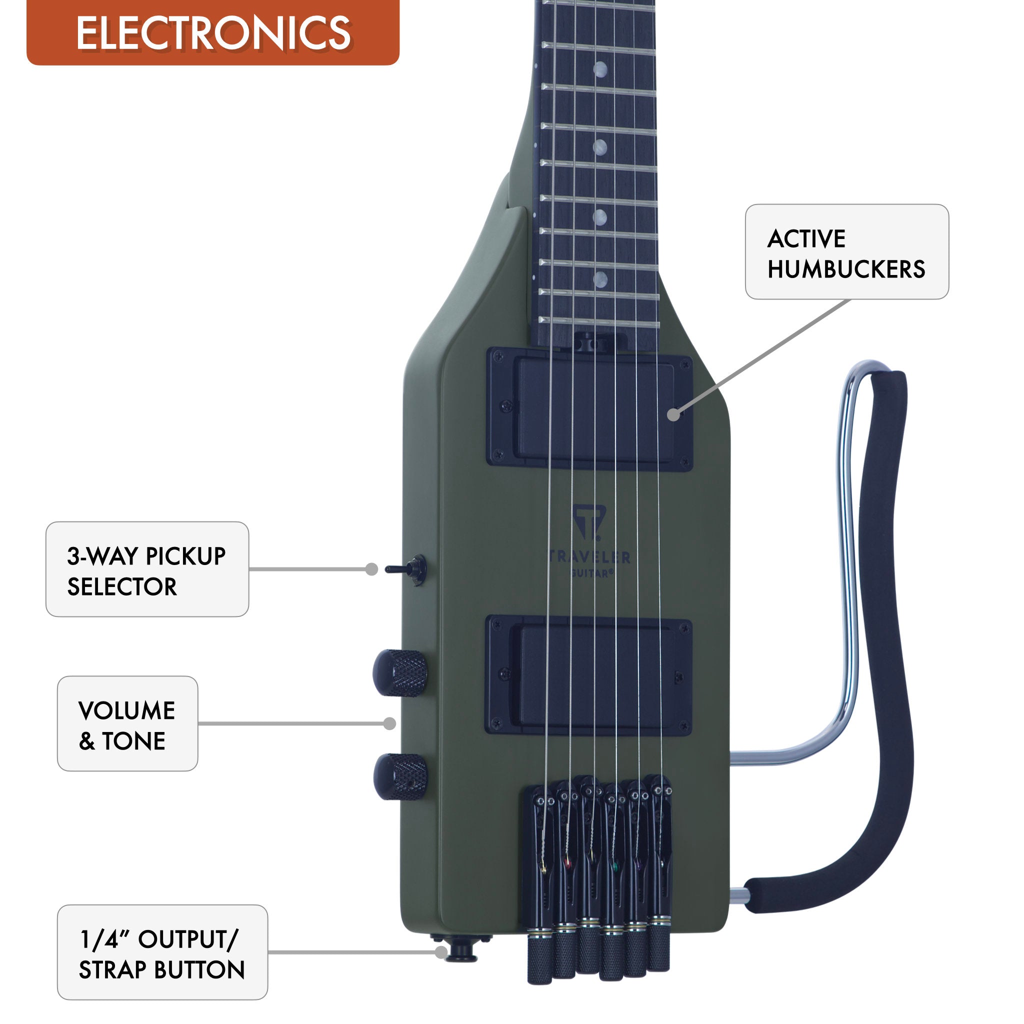 Traveler Guitar Ultra-Light Electric Deluxe | Full-Scale Travel