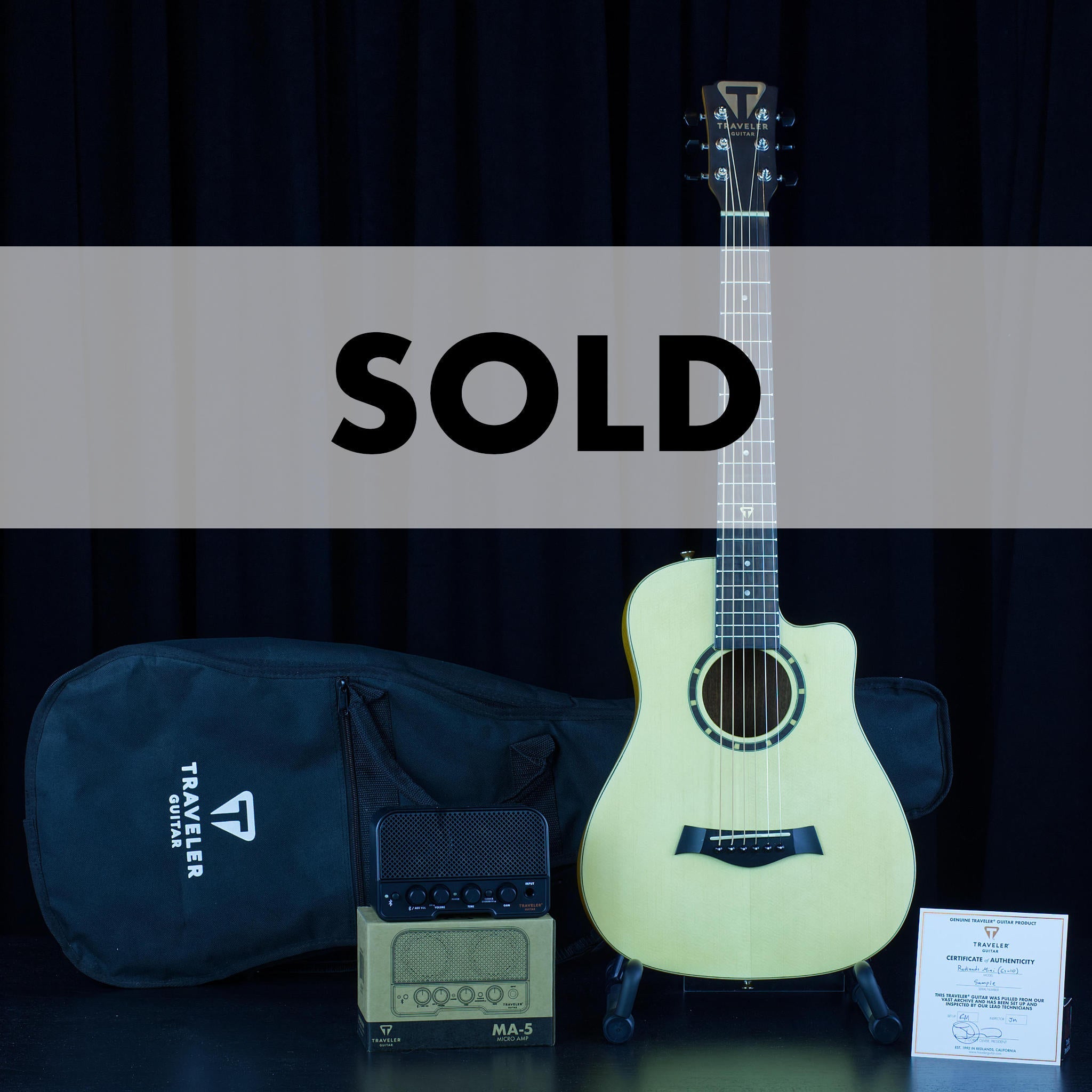 Archive-Camper CS-10 Acoustic Guitar w/ Gig Bag – Traveler Guitar®