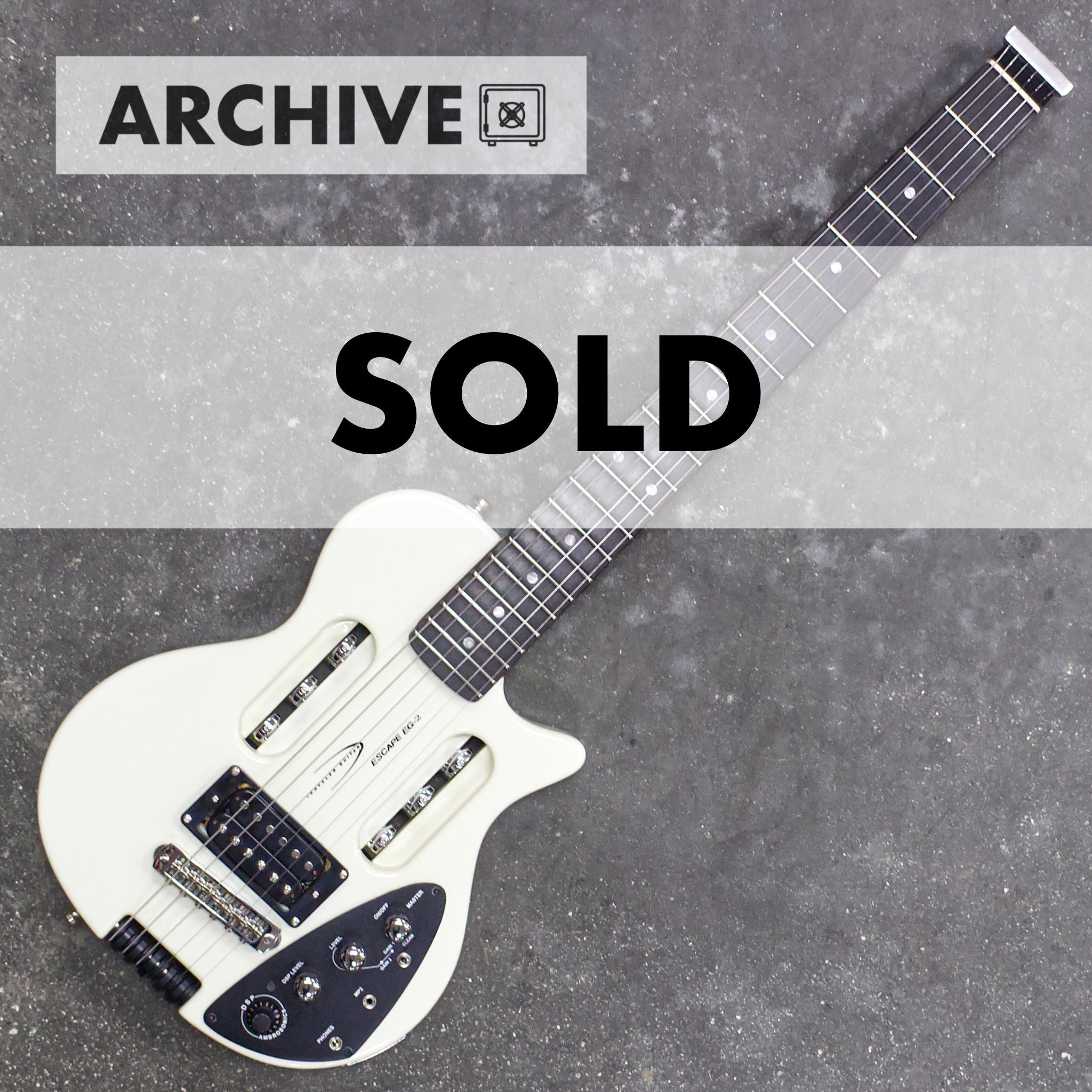 Archive-Escape EG-1 (White) w/ Ambrosonics Preamp Electric Guitar