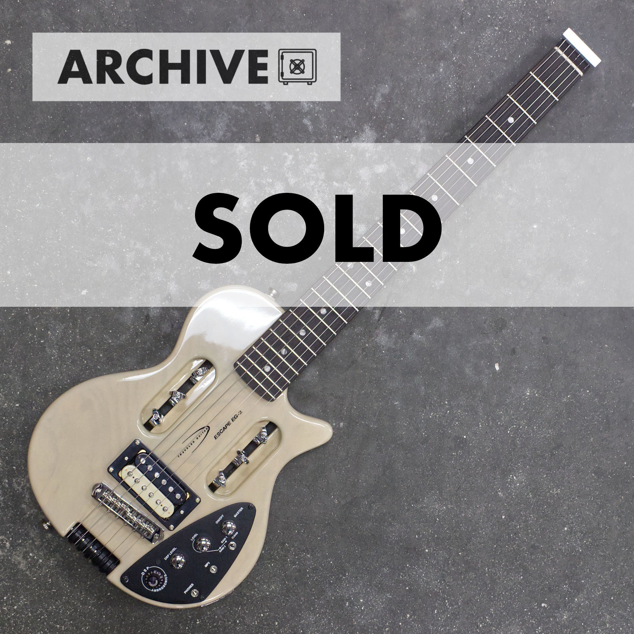 Archive-Escape EG-1 (White/Ash) w/ Ambrosonics Preamp Electric Guitar