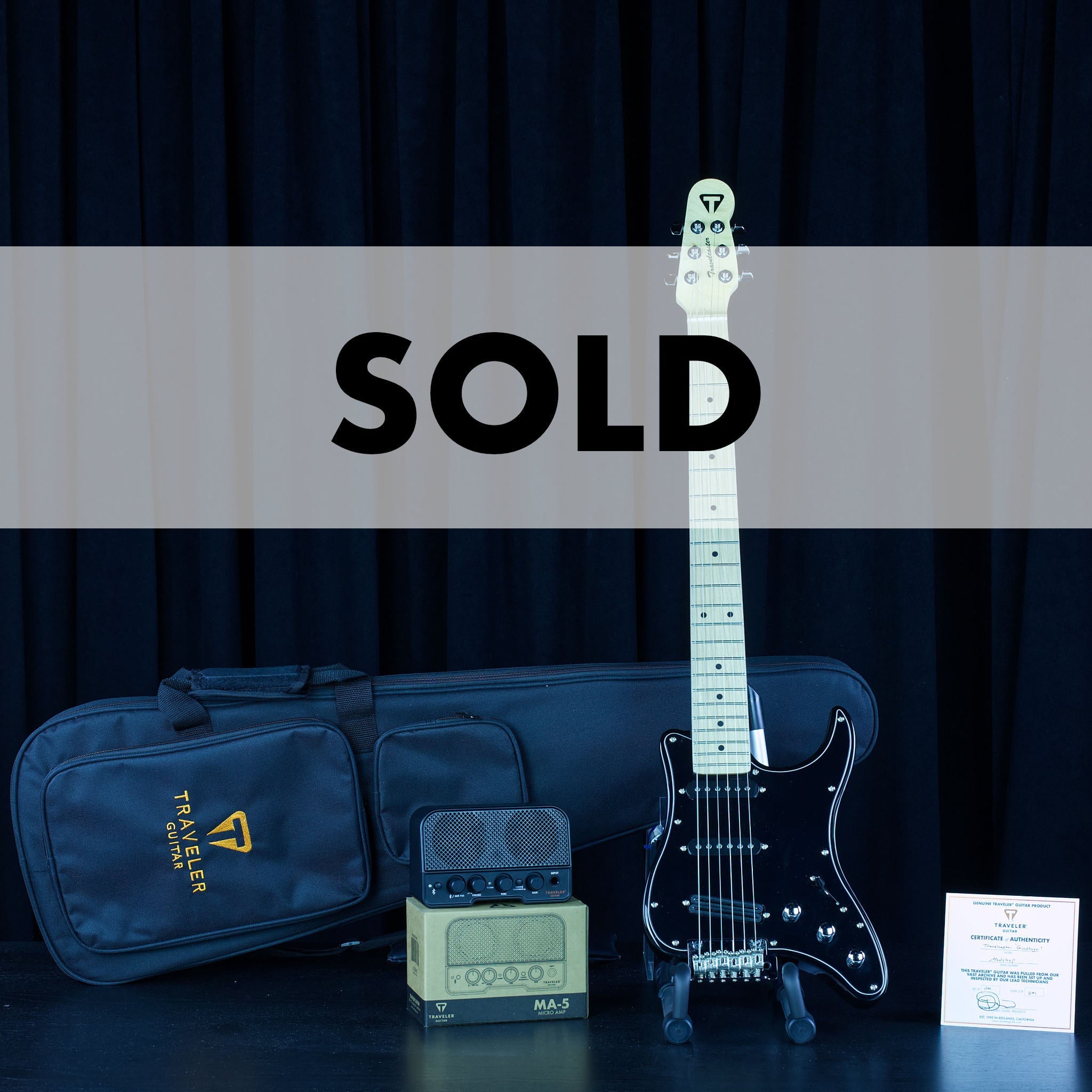 Archive-Travelcaster Deluxe Modshop "Gunslinger" (Gloss Black) Electric Guitar