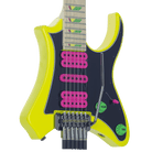 B-Stock Headless Vaibrant® Deluxe V88XHL (Electric Yellow) Electric Guitar