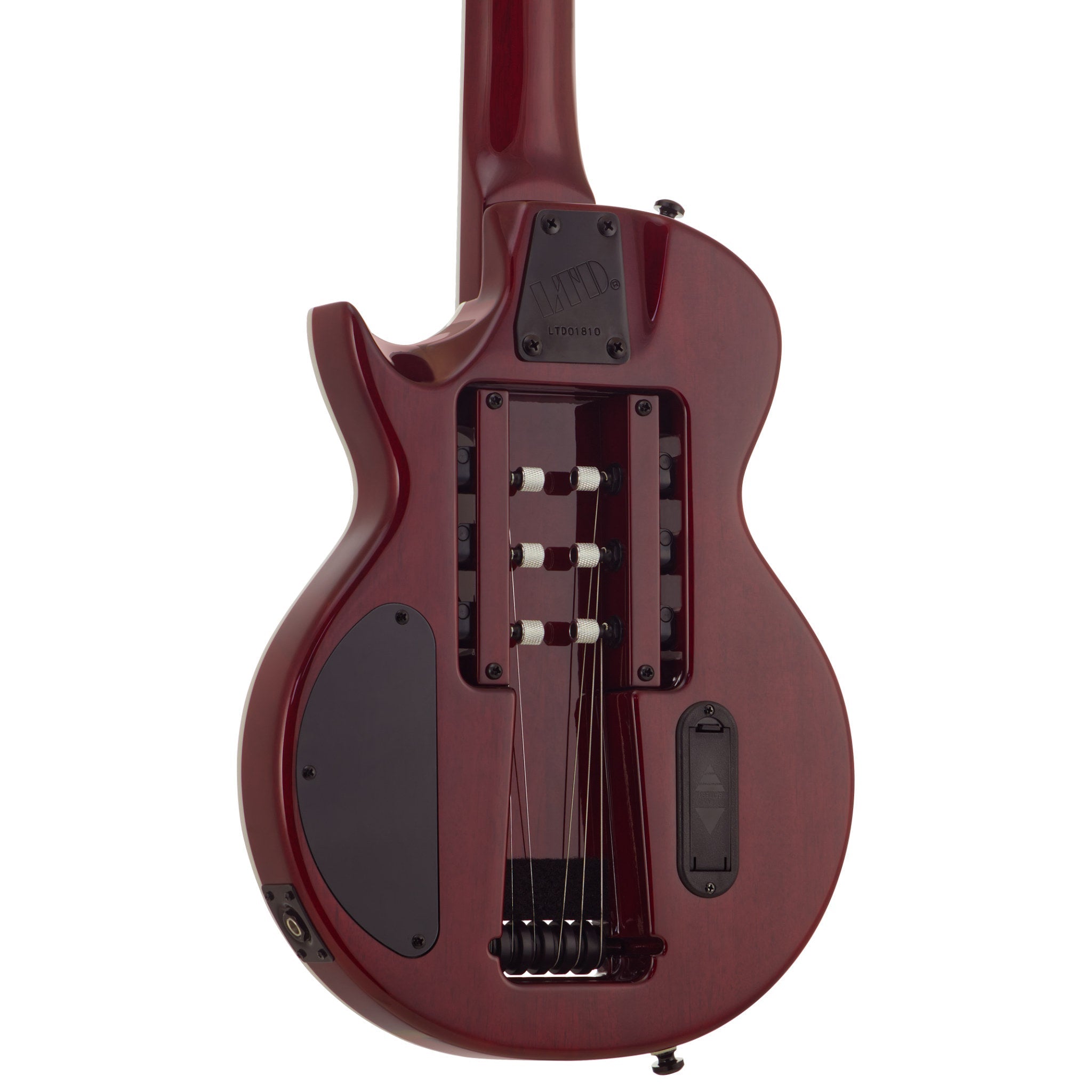 LTD EC-1 Deluxe (See Thru Black Cherry) Electric Guitar - Traveler Guitar® (back detail)