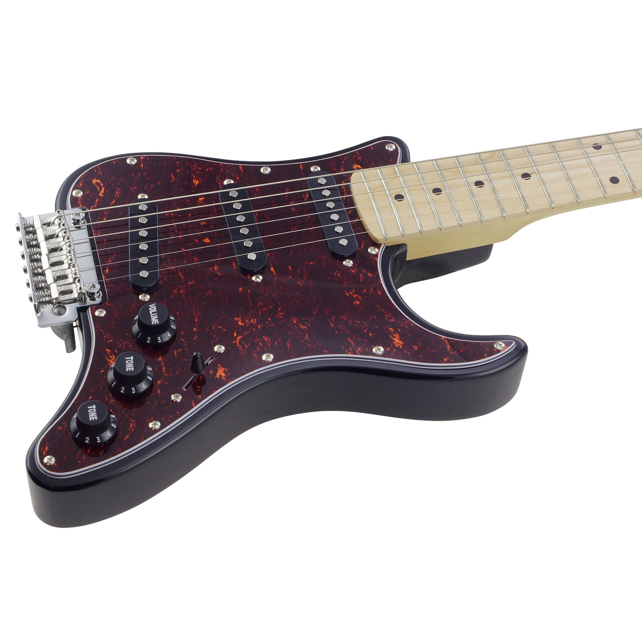 B-Stock Travelcaster Deluxe (Black/Tortoise/Maple) Electric Guitar