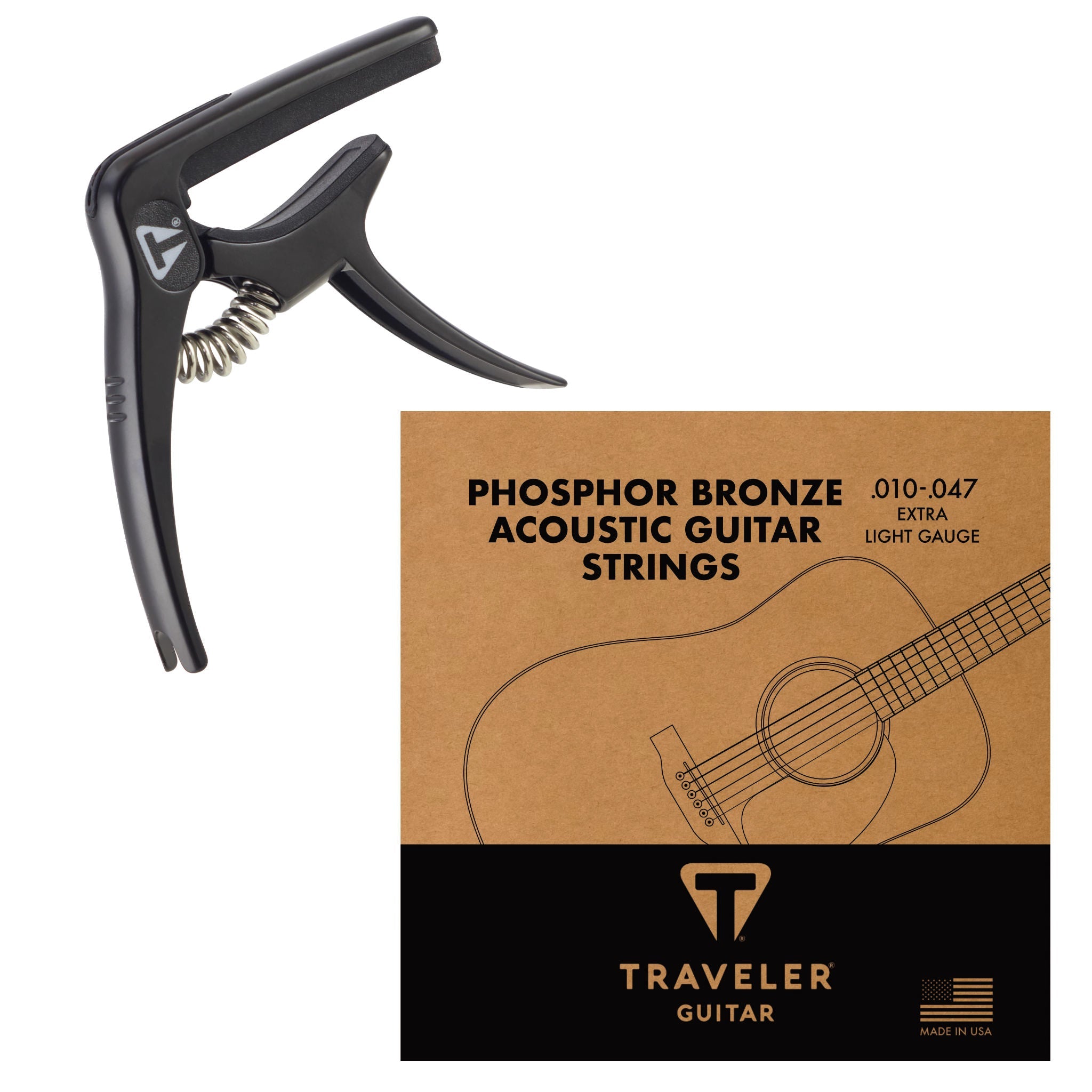 Capo & Traveler Guitar Strings Bundle Accessory