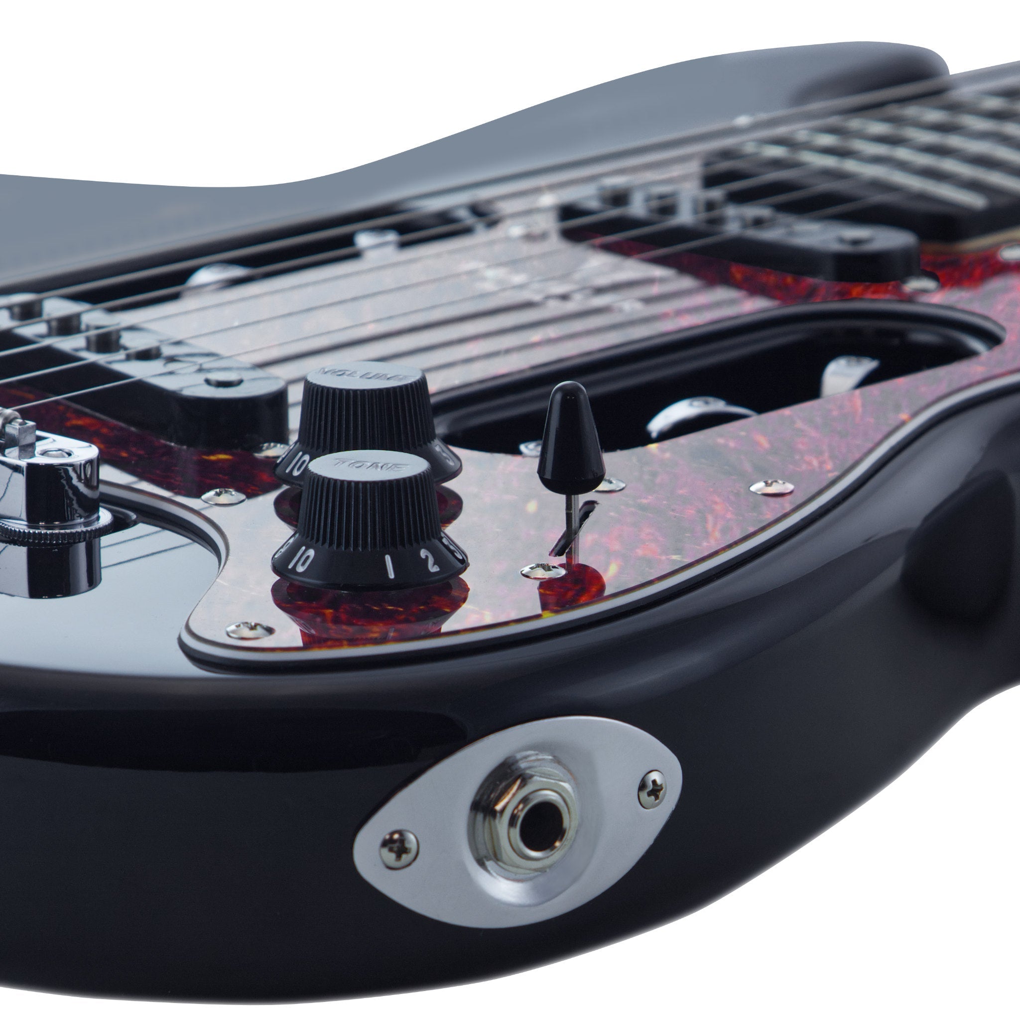 EG-2 Electric Guitar (Gloss Black) - Traveler Guitar® (output jack)